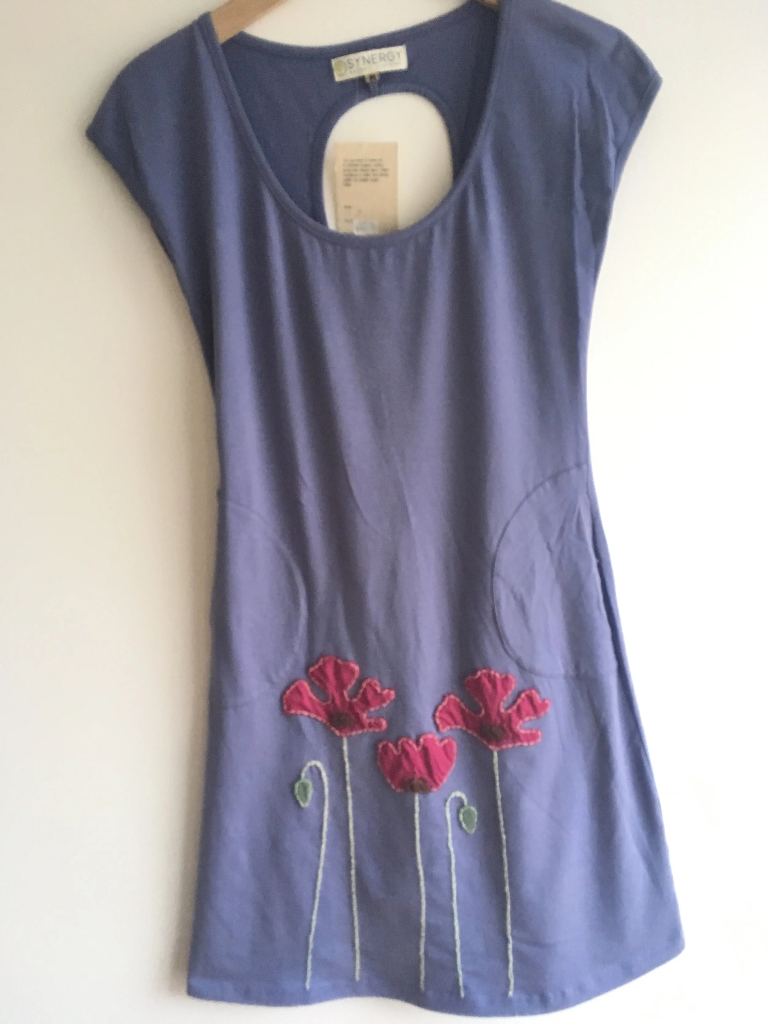 Organic Cotton Dress w/ Flowers