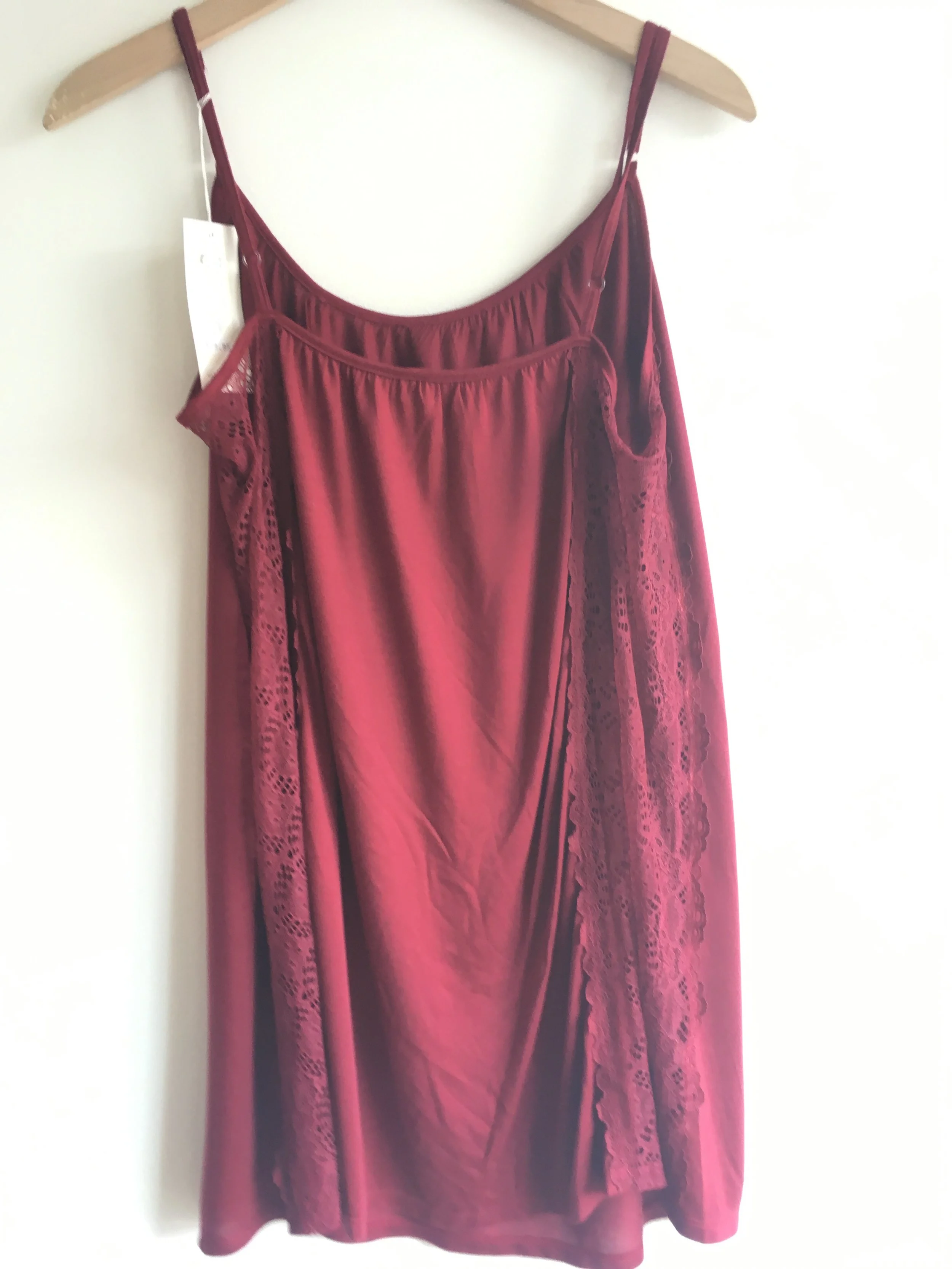 Organic Cotton Tank Top w/ Lace