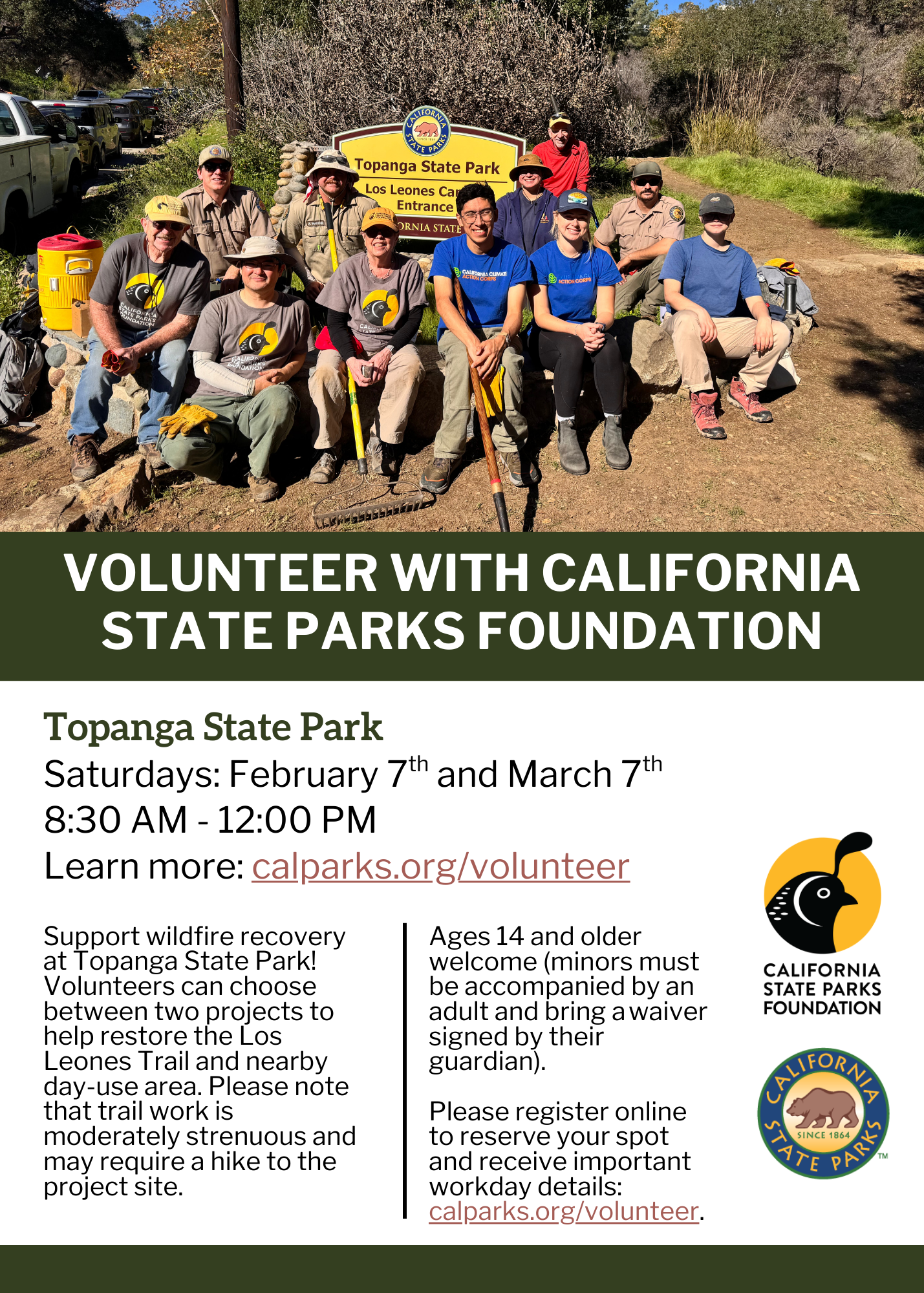 Wildfire Recovery Volunteers @ Topanga State Park