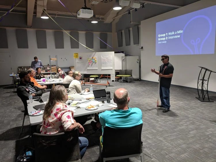 Project Invent Summer Institute. Teachers are learning how to teach the invention process to their high school student teams.