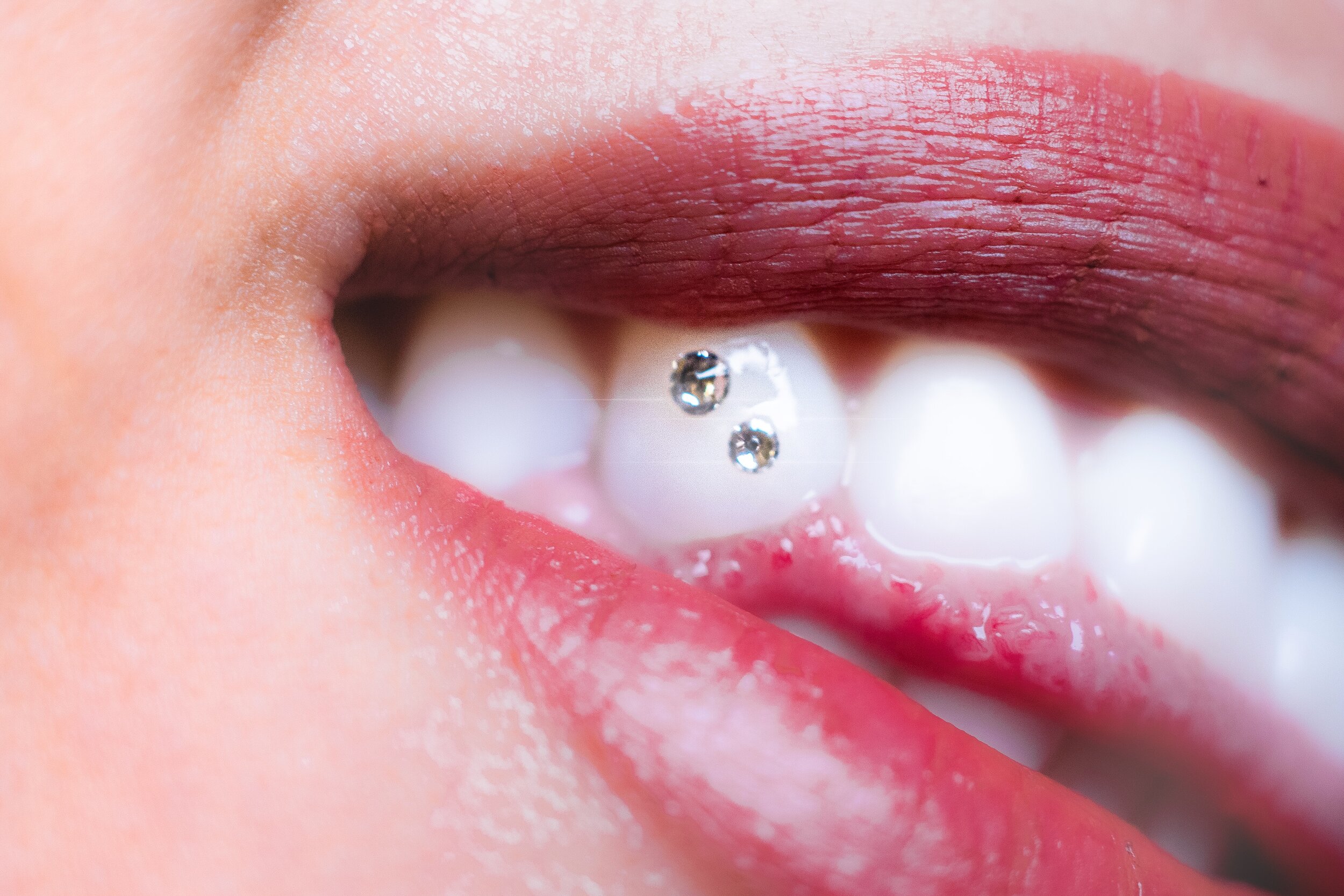 Red Swarovski Crystal Tooth Gems 