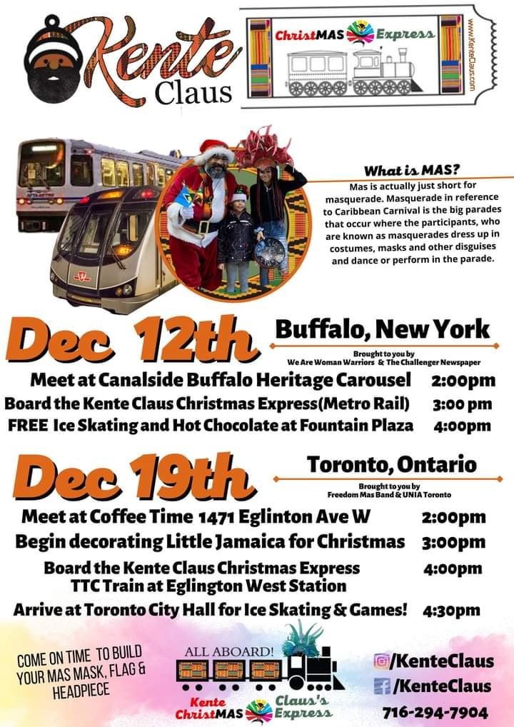 Upcoming Events showcasing Kente Claus