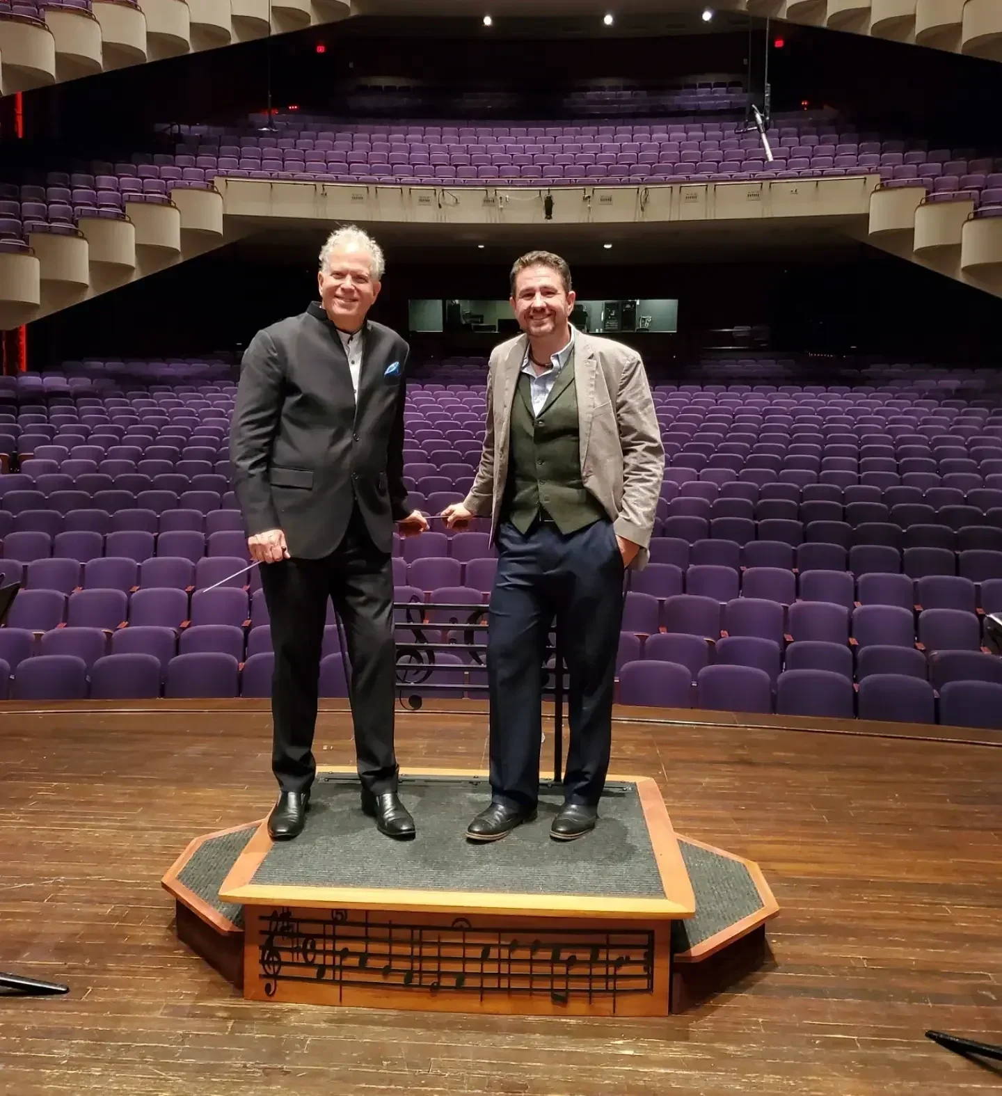 The Maestro and I on his new stand for the symphony