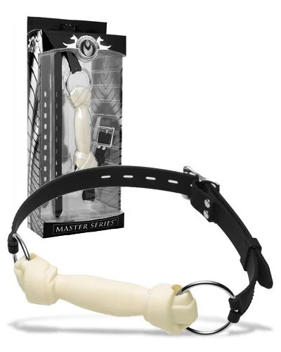 Kanine Kollection Bone & Gagged White Silicone Dog Bone Gag
