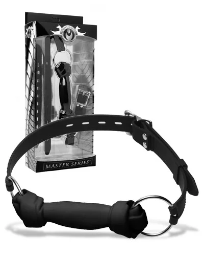 Kanine Kollection Bone & Gagged Black Silicone Dog Bone Gag
