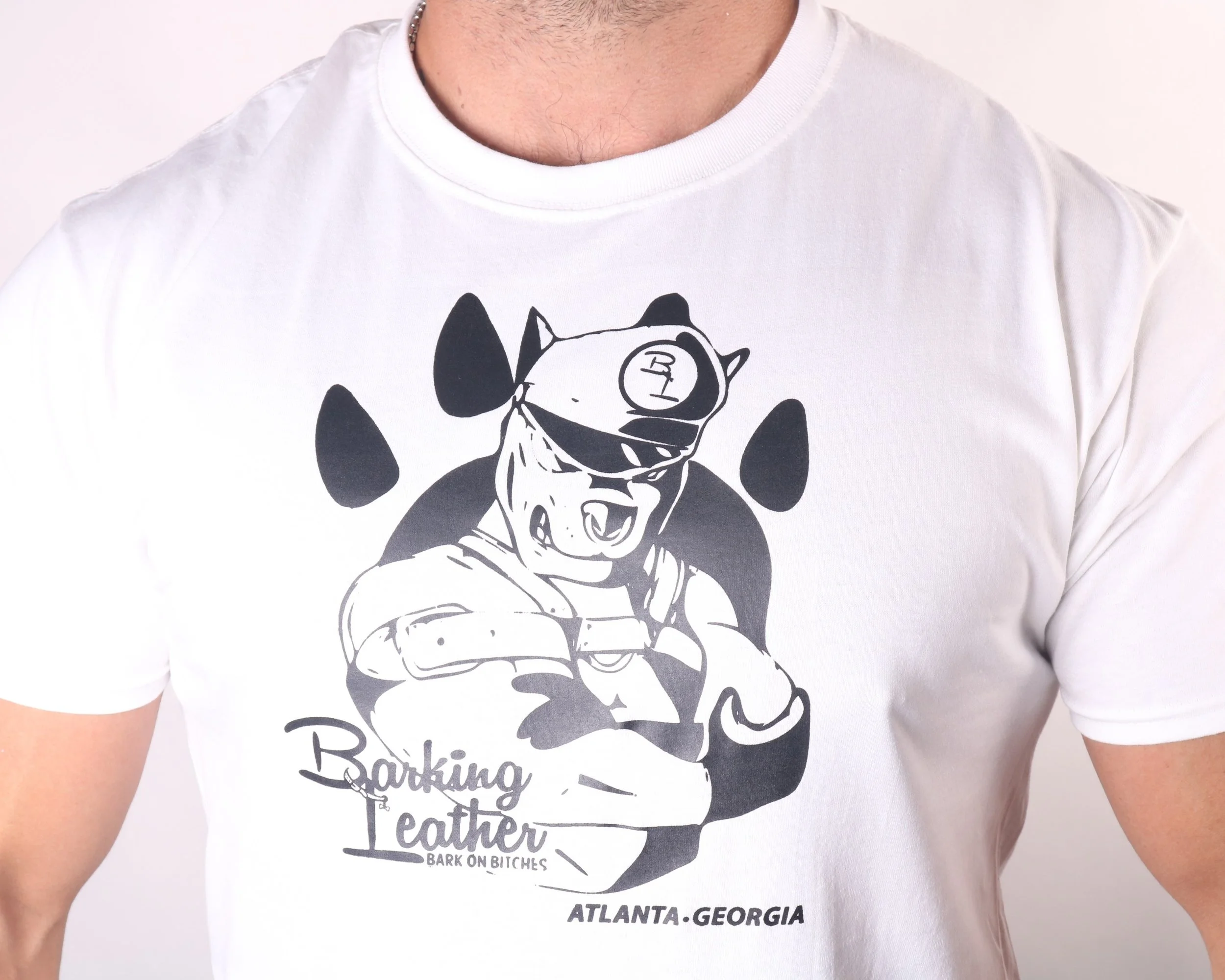 Barking Leather Logo T-shirt - White