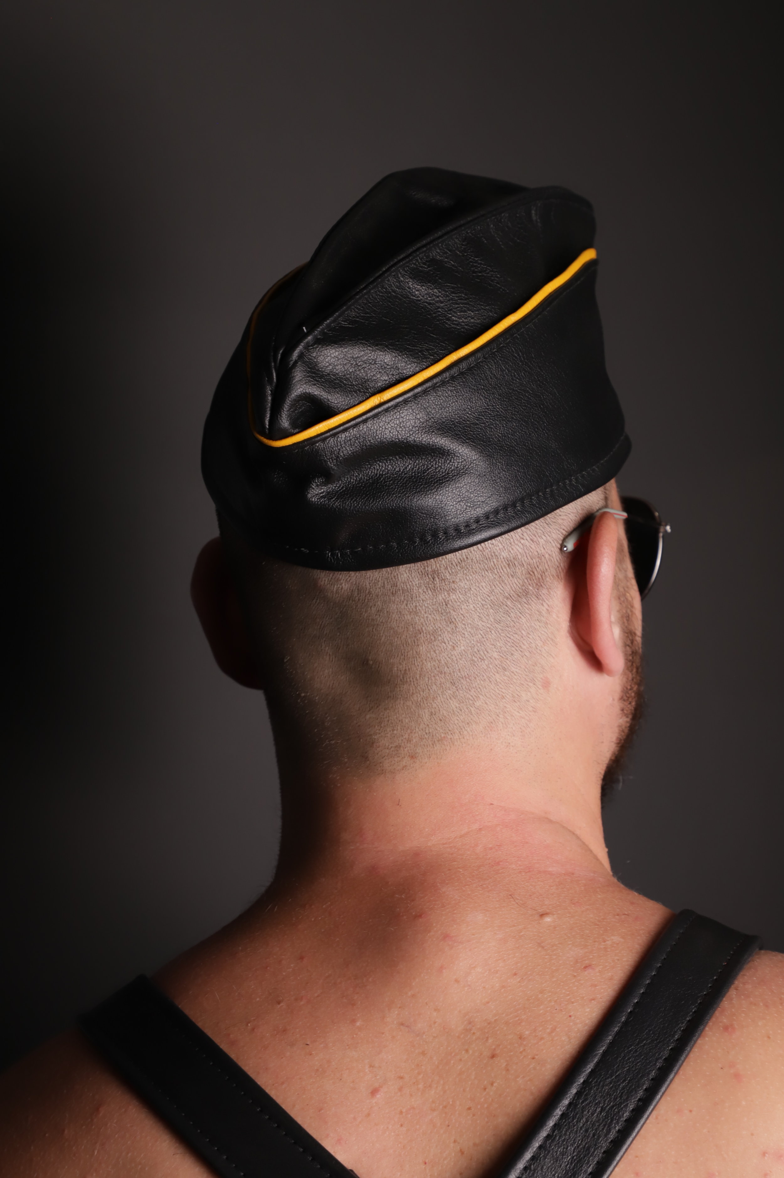 Details about   Black and Yellow garrison chef hat garrison chef hat kitchen chef garrison hat 