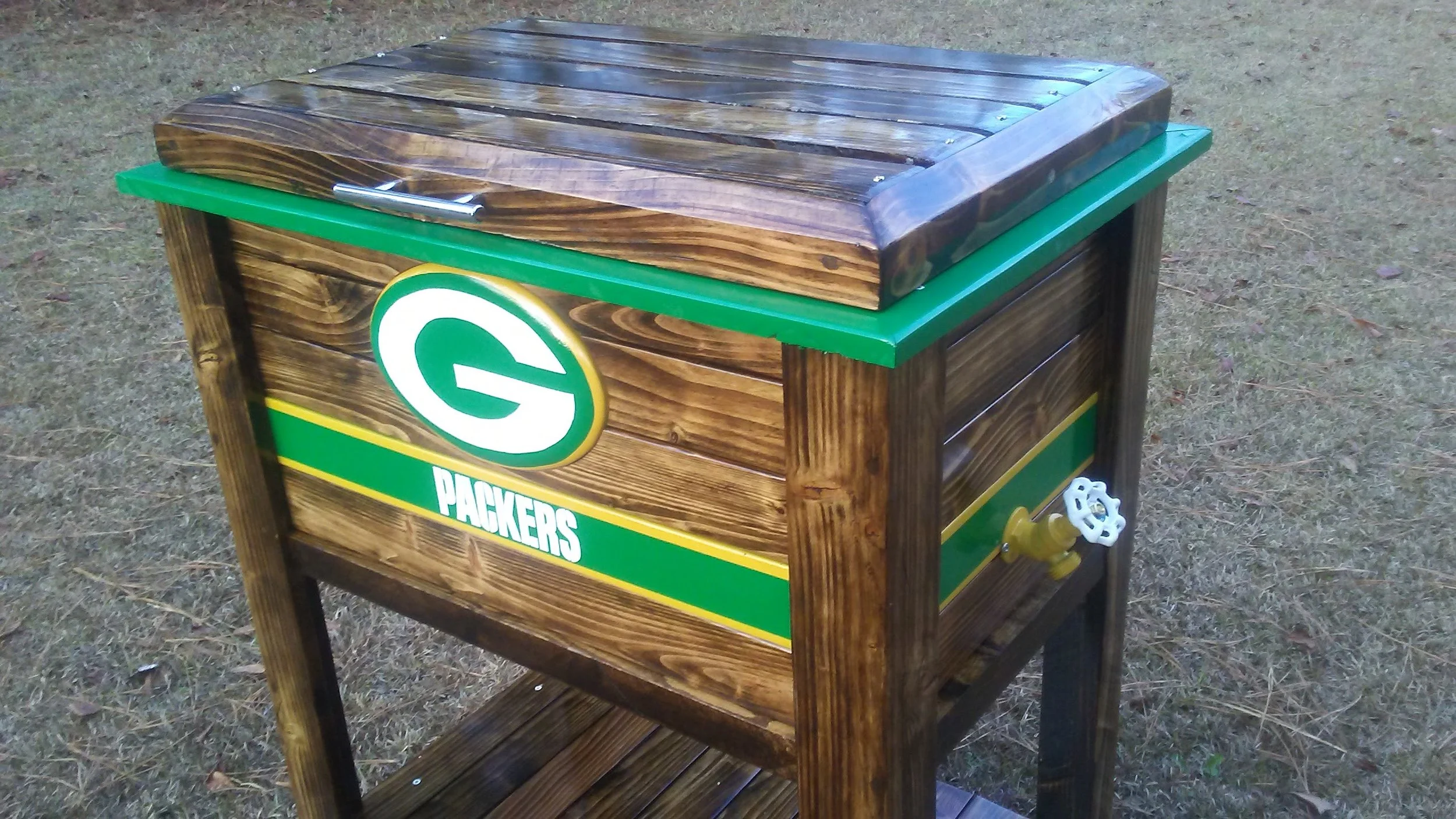 dallas cowboys wooden cooler