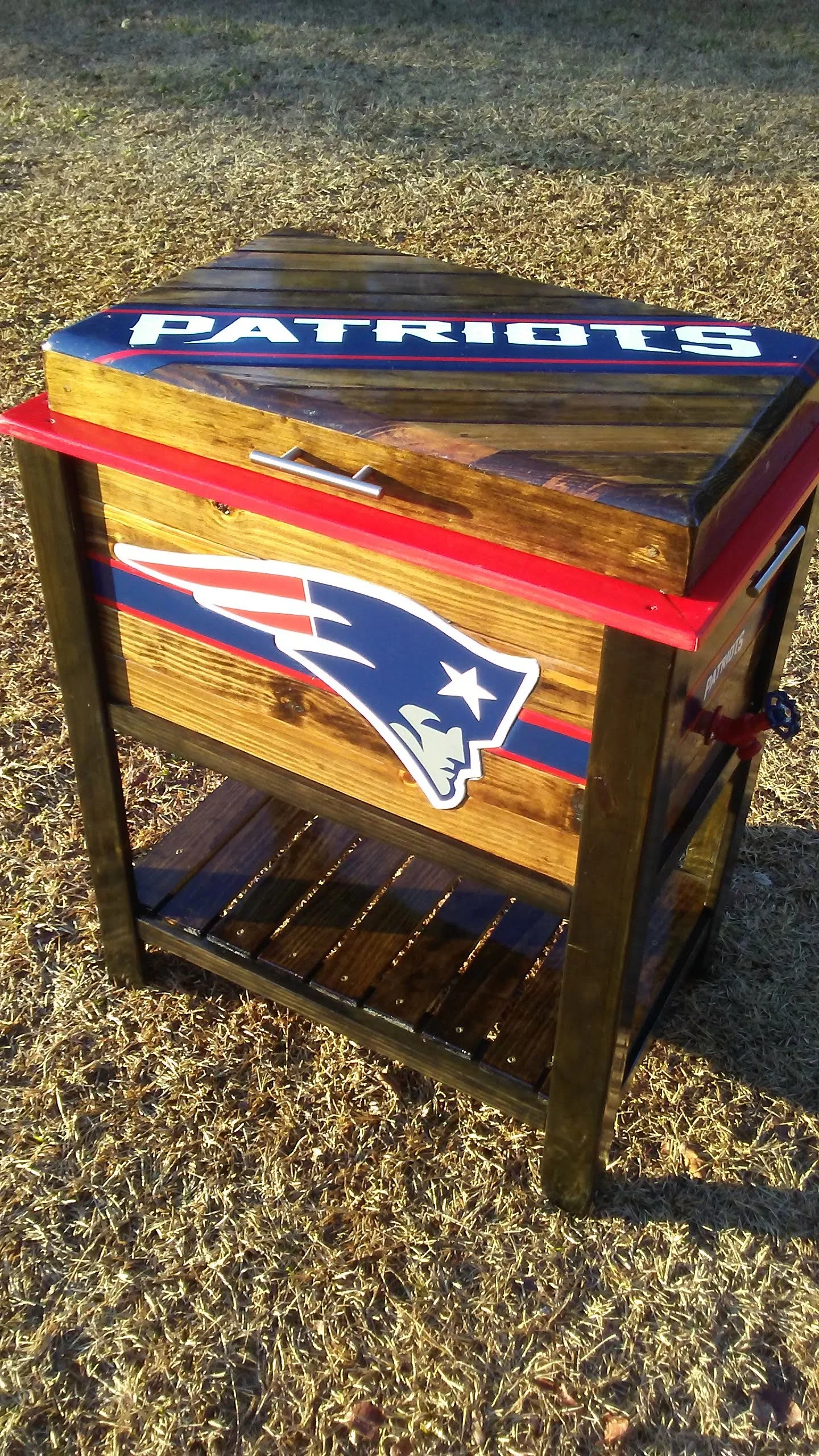 dallas cowboys wooden cooler