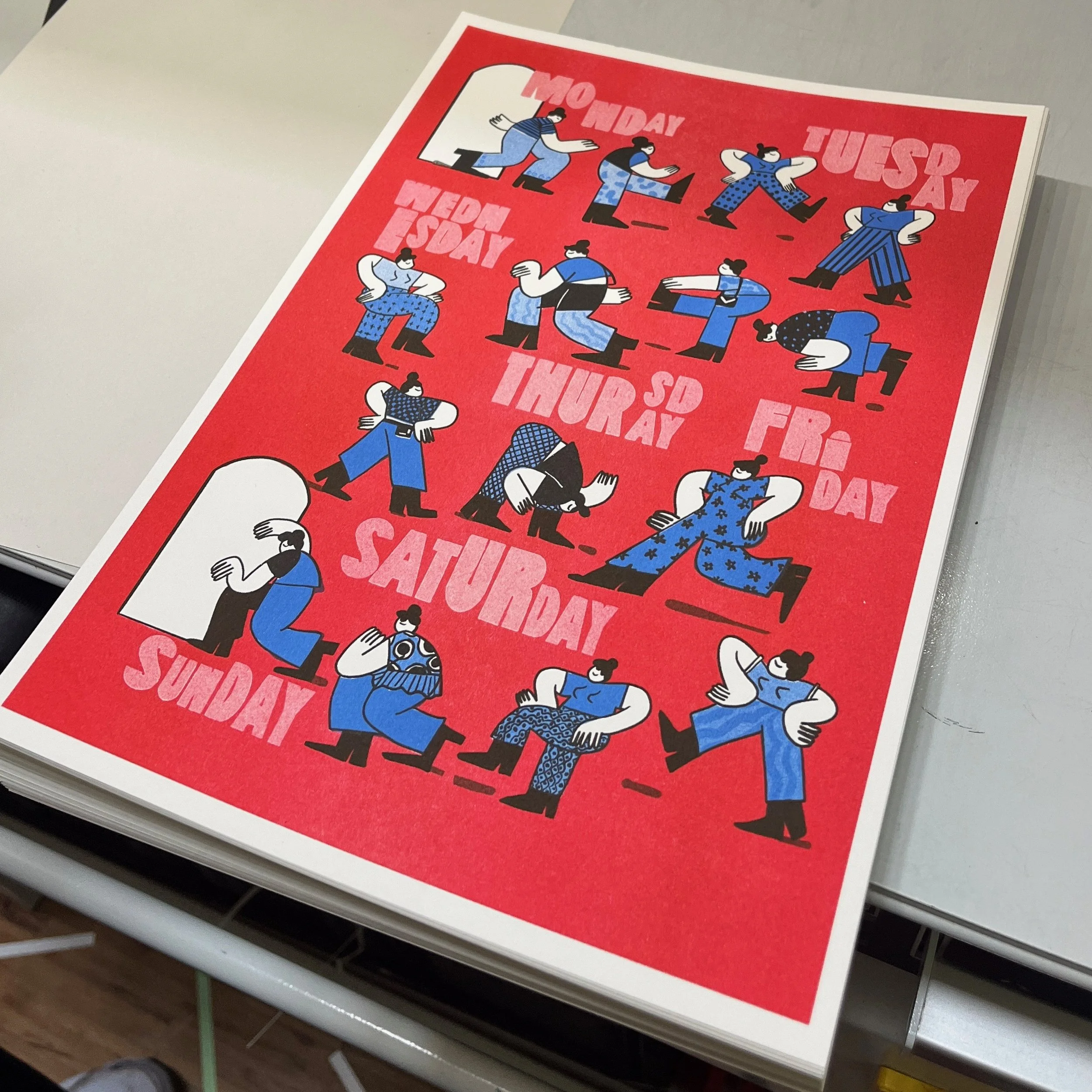 Weekly Weird Walk Riso Print