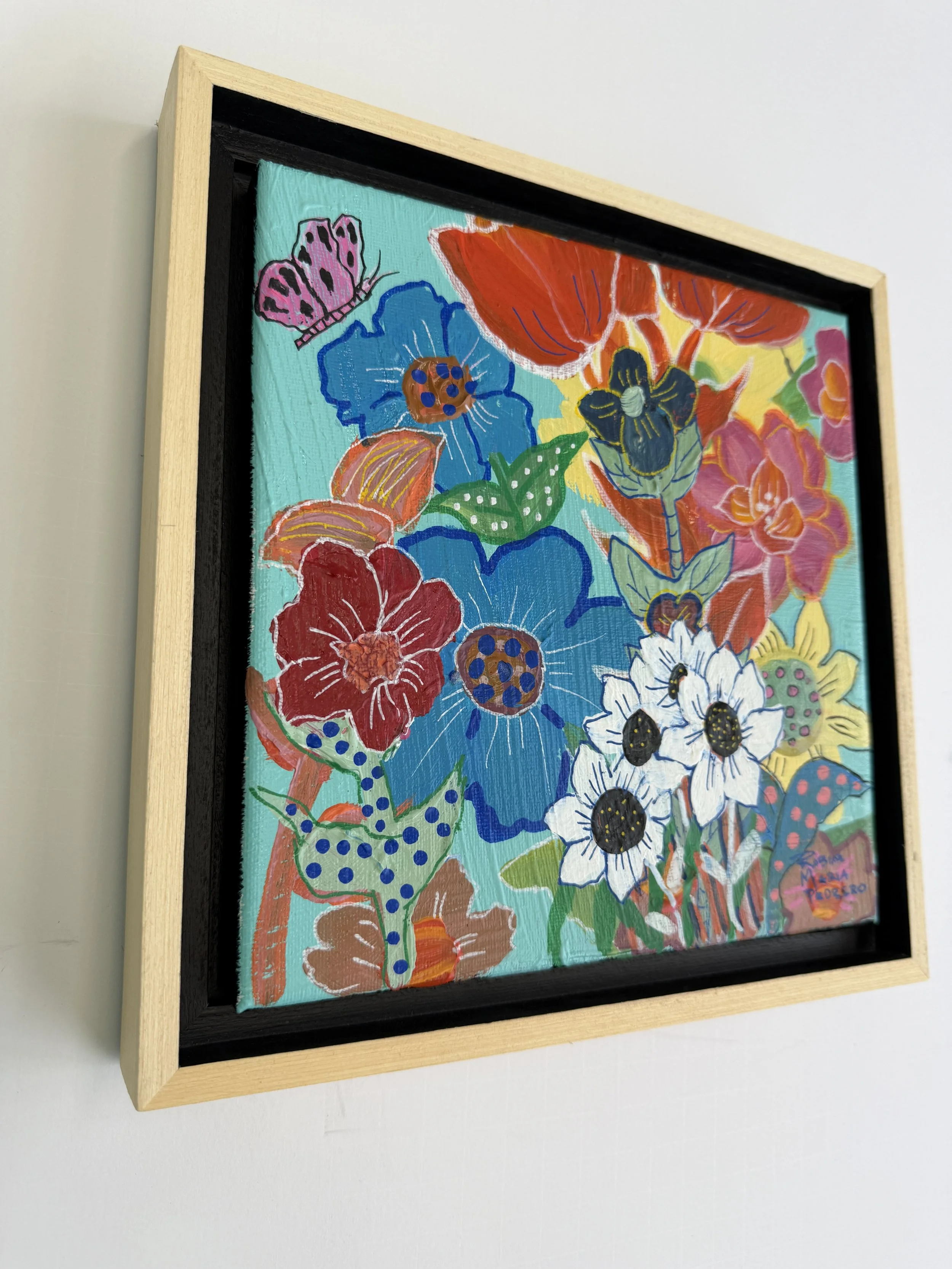 framed whimsical nature framed floral