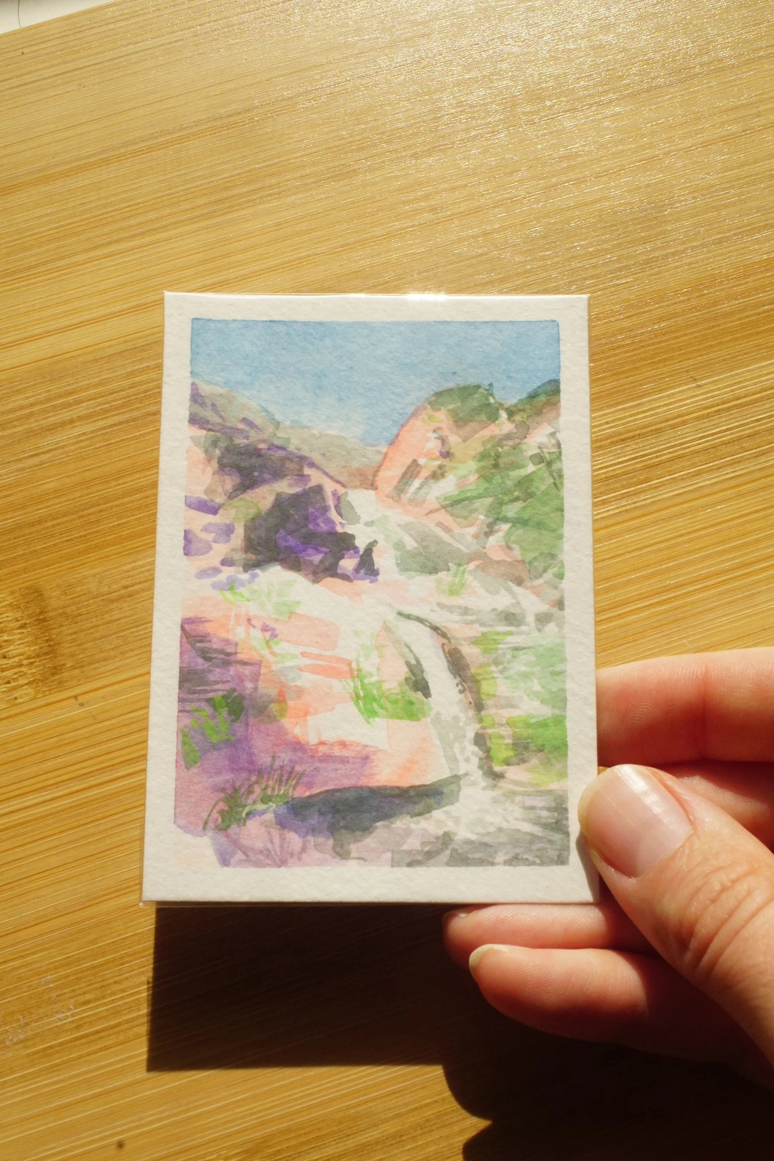 Point Reyes Magic 2.5" x 3.75" original watercolor