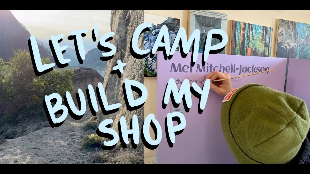 art vlog: building my makers market booth and camping in the sierras