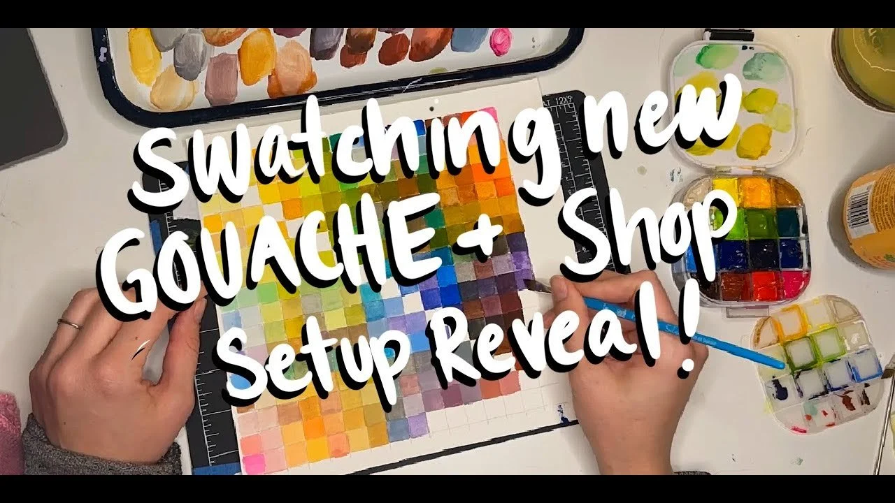 Art Vlog: New Gouache and Setting up my Art Shop