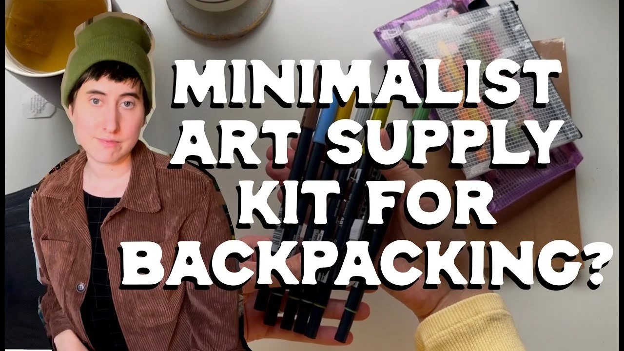 Build a Minimalist Art Supply Kit with me for Backpacking in Joshua Tree