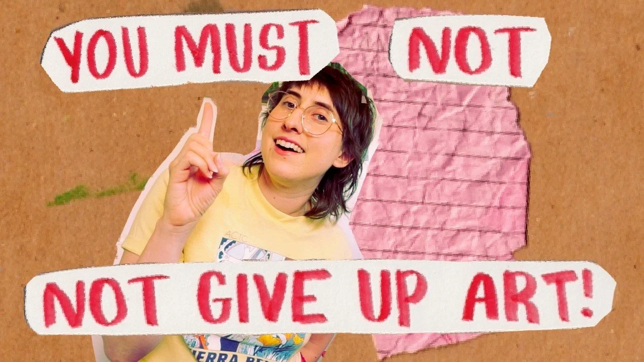 my tips for beginner artists to avoid giving up on their art