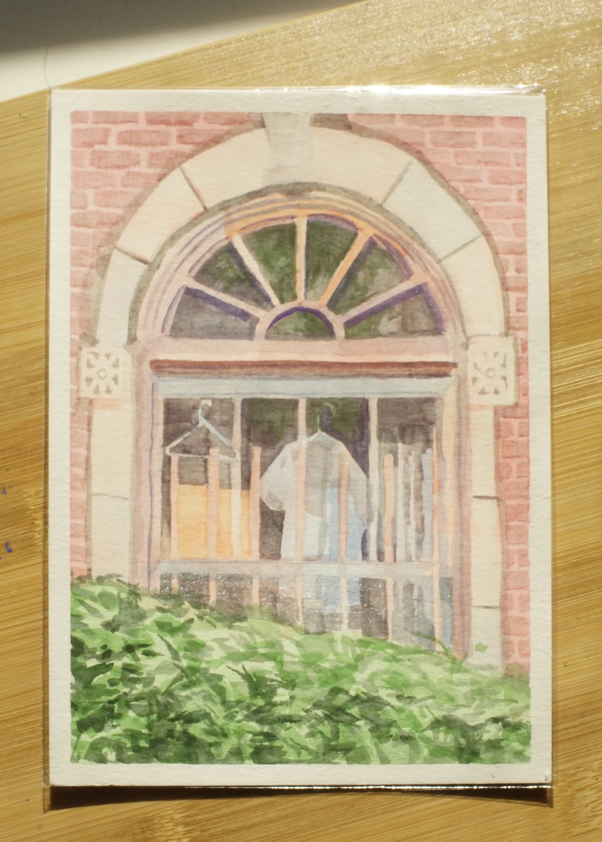 Kansas City Window 5.25" x 7.5" original painting
