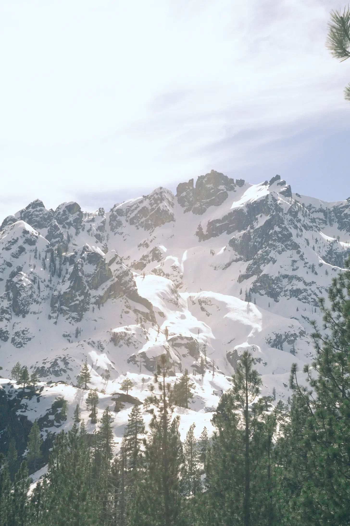 a photo of a white capped mountain ridge top I took in the Sierras with friends last March. My first trip to go see “the snow” as an activity makes me finally feel Californian. shot on my sony a6000.
