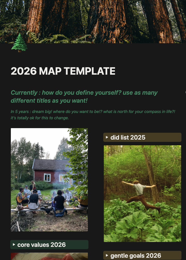 2026 Map Notion Dashboard Template