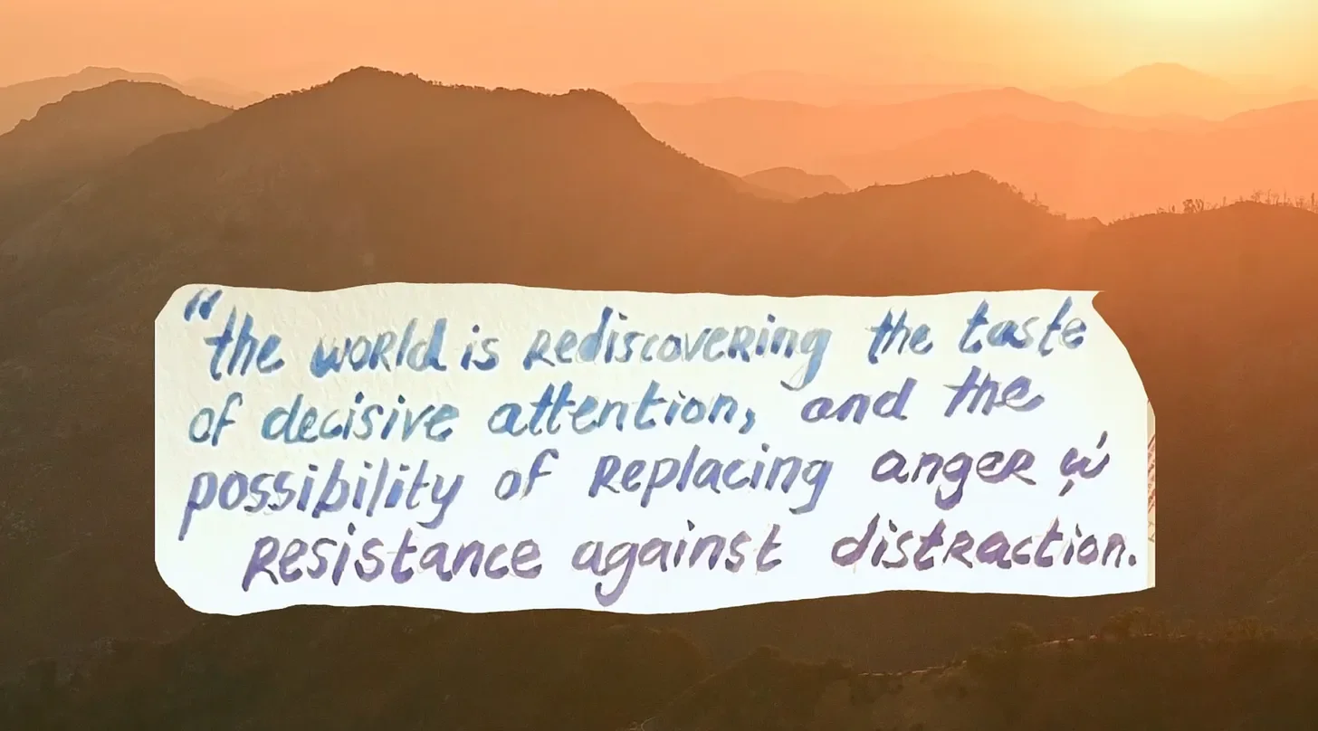 a hand painted scan of me writing this quote out for use in the video, and to put on the wall of my studio.