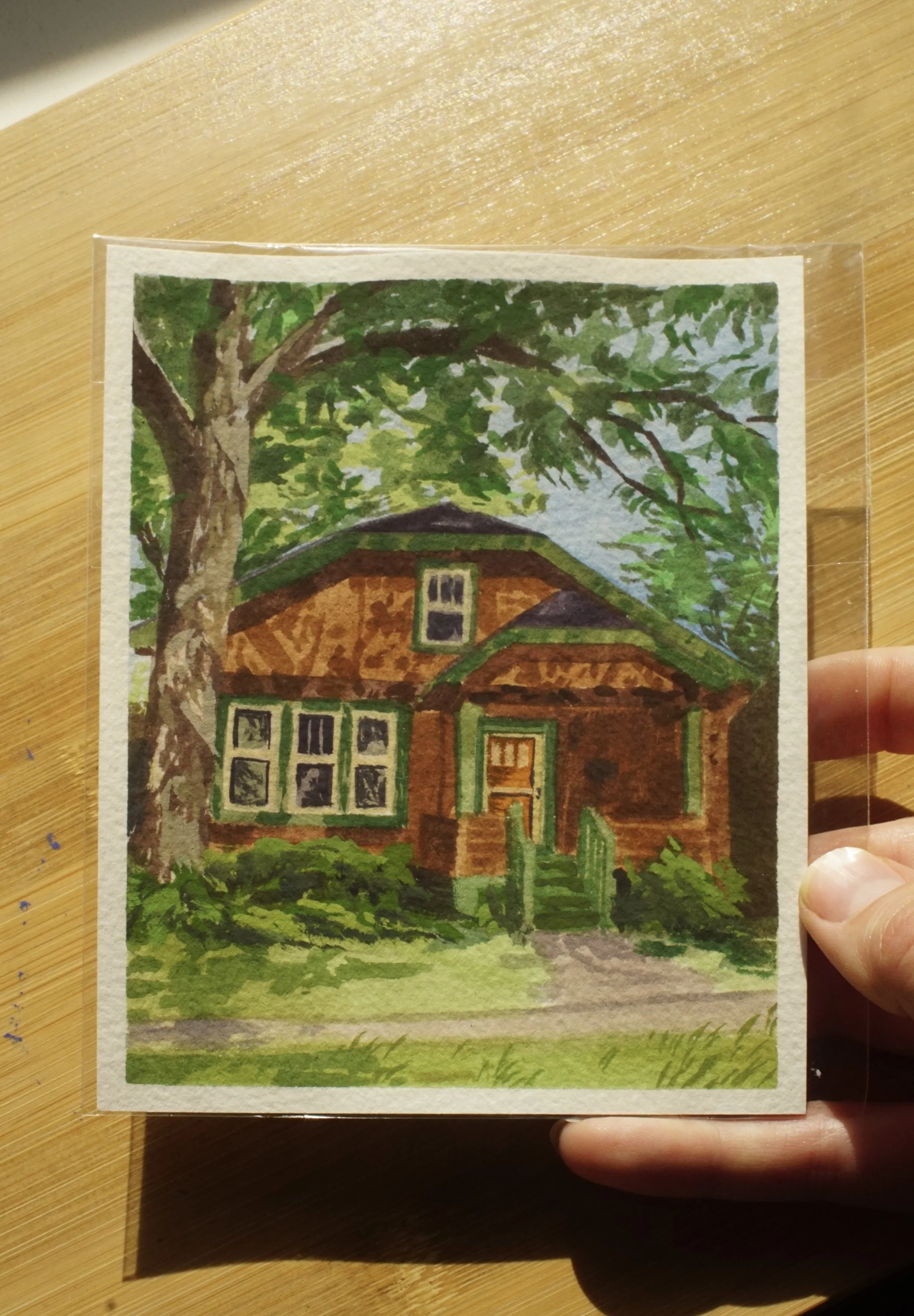 Craftsman Study 4.25" x 5.5" original painting