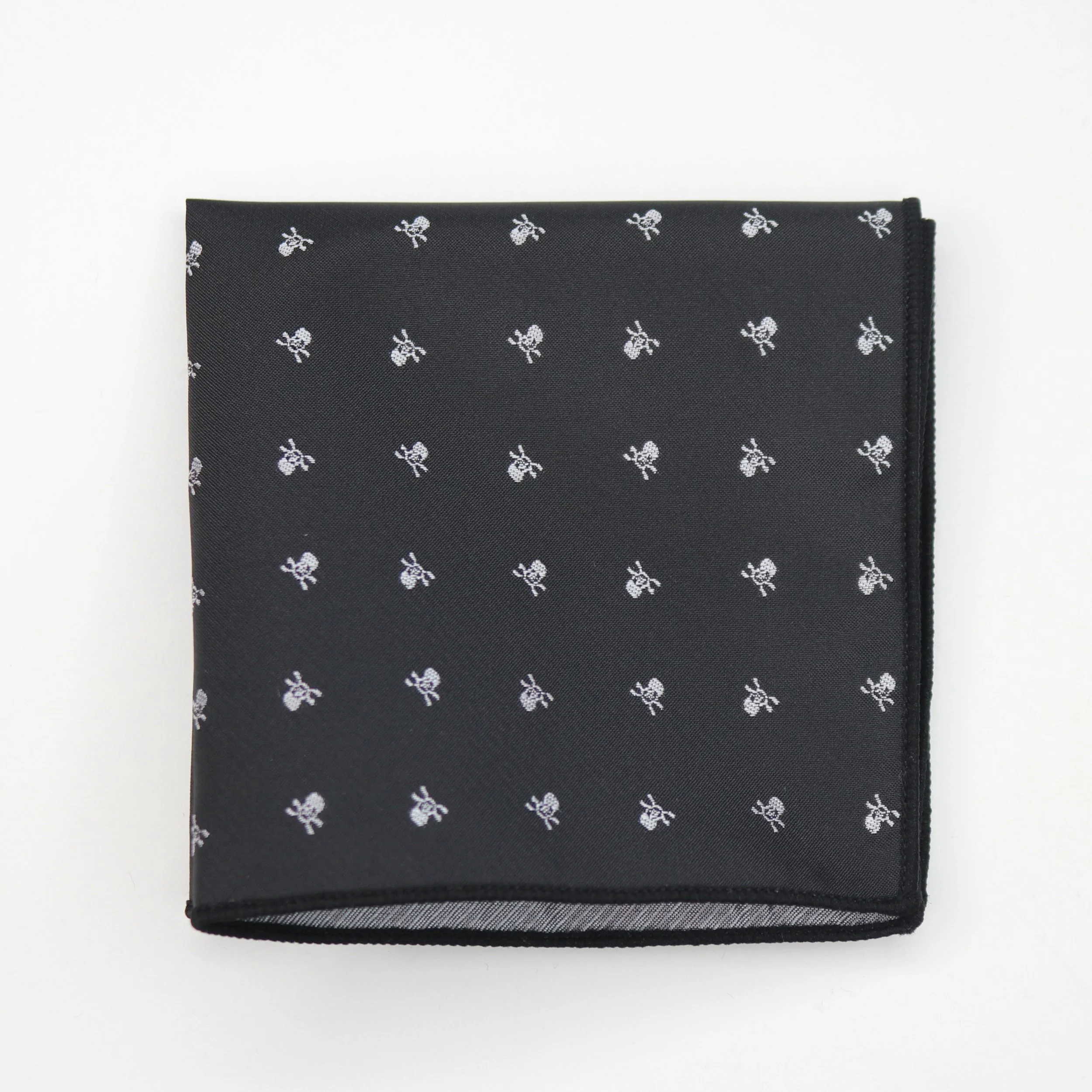 Black &amp; White Pocket Square