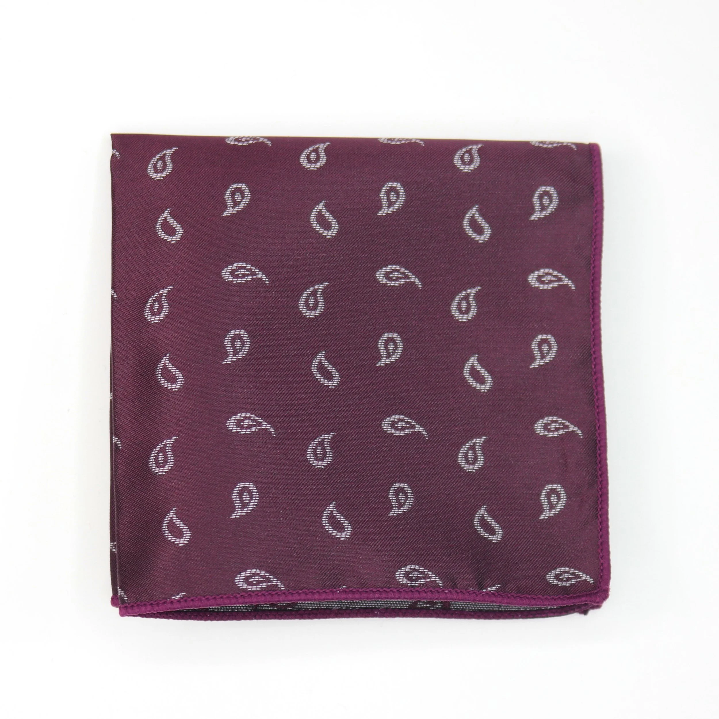 Red Paisley Pocket Square