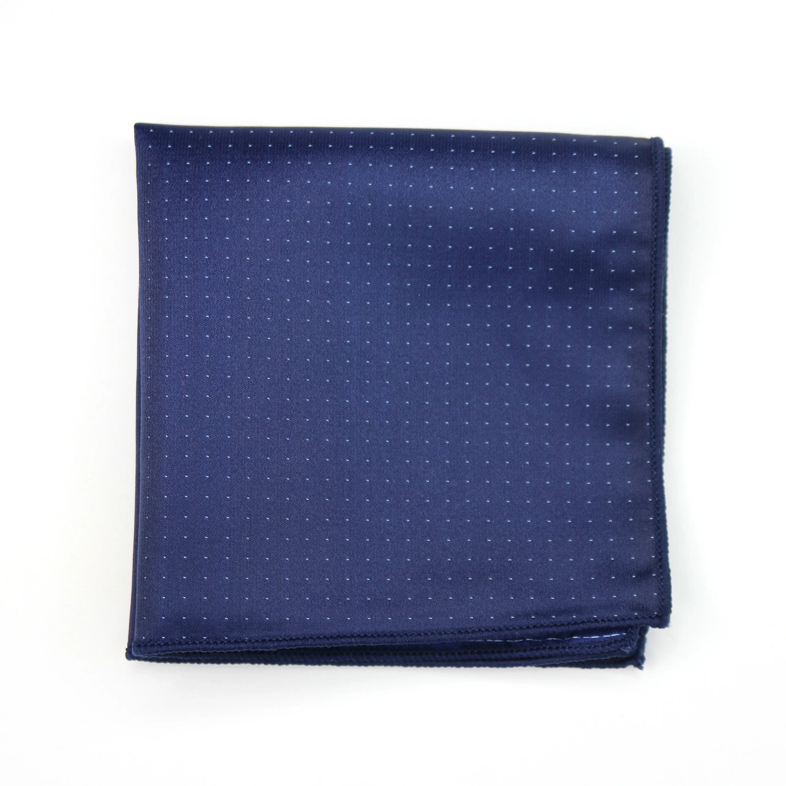 Blue Pocket Square w/ Small White Dots