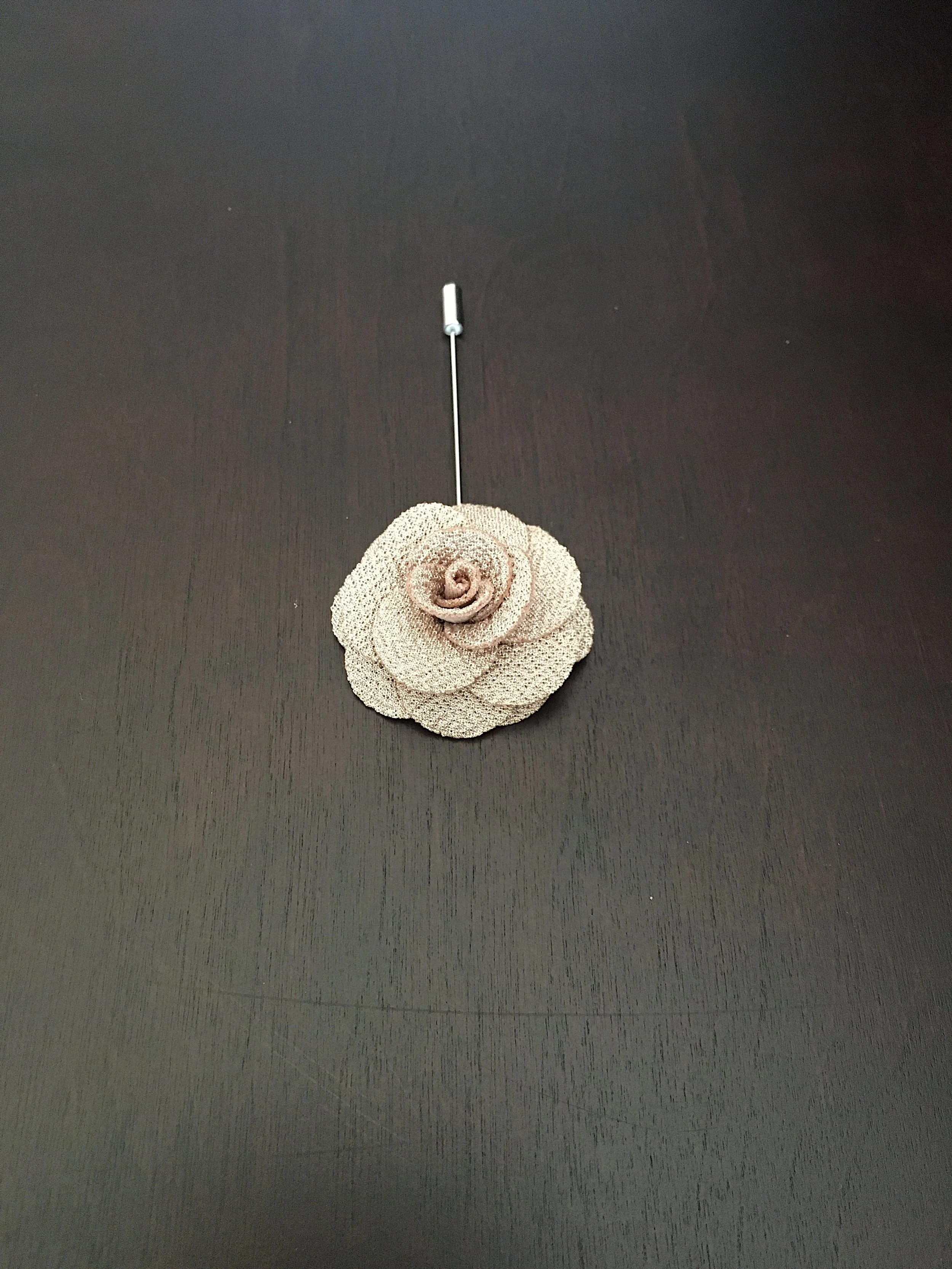 Beige Flower Lapel