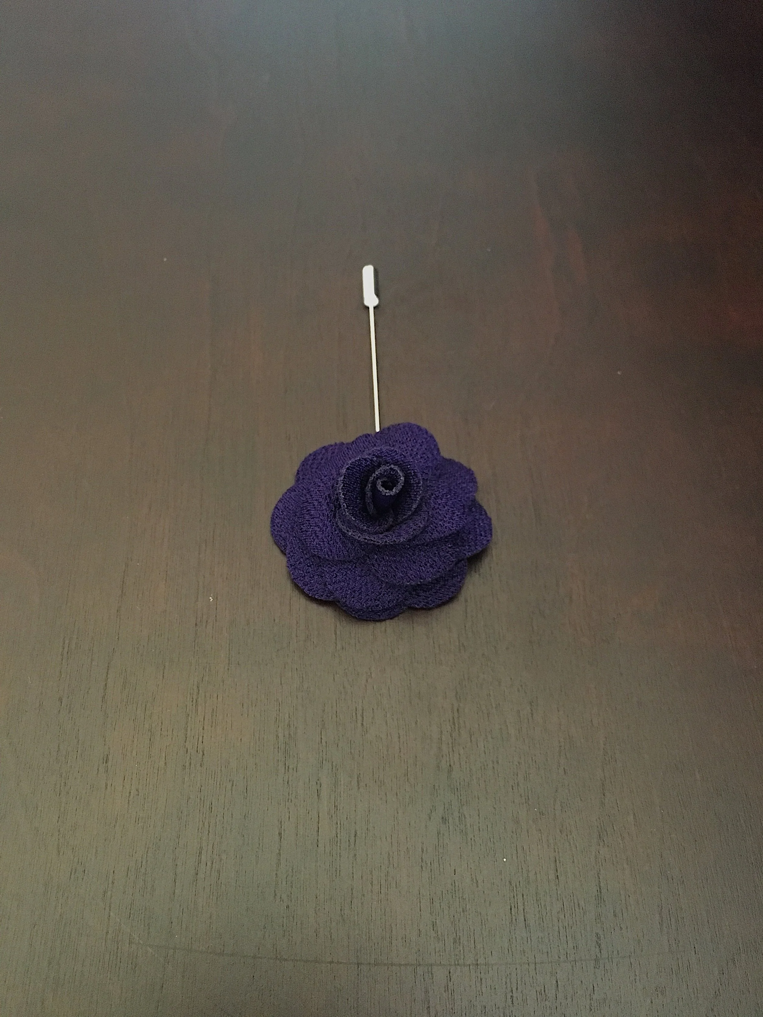 Dark Purple Flower Lapel