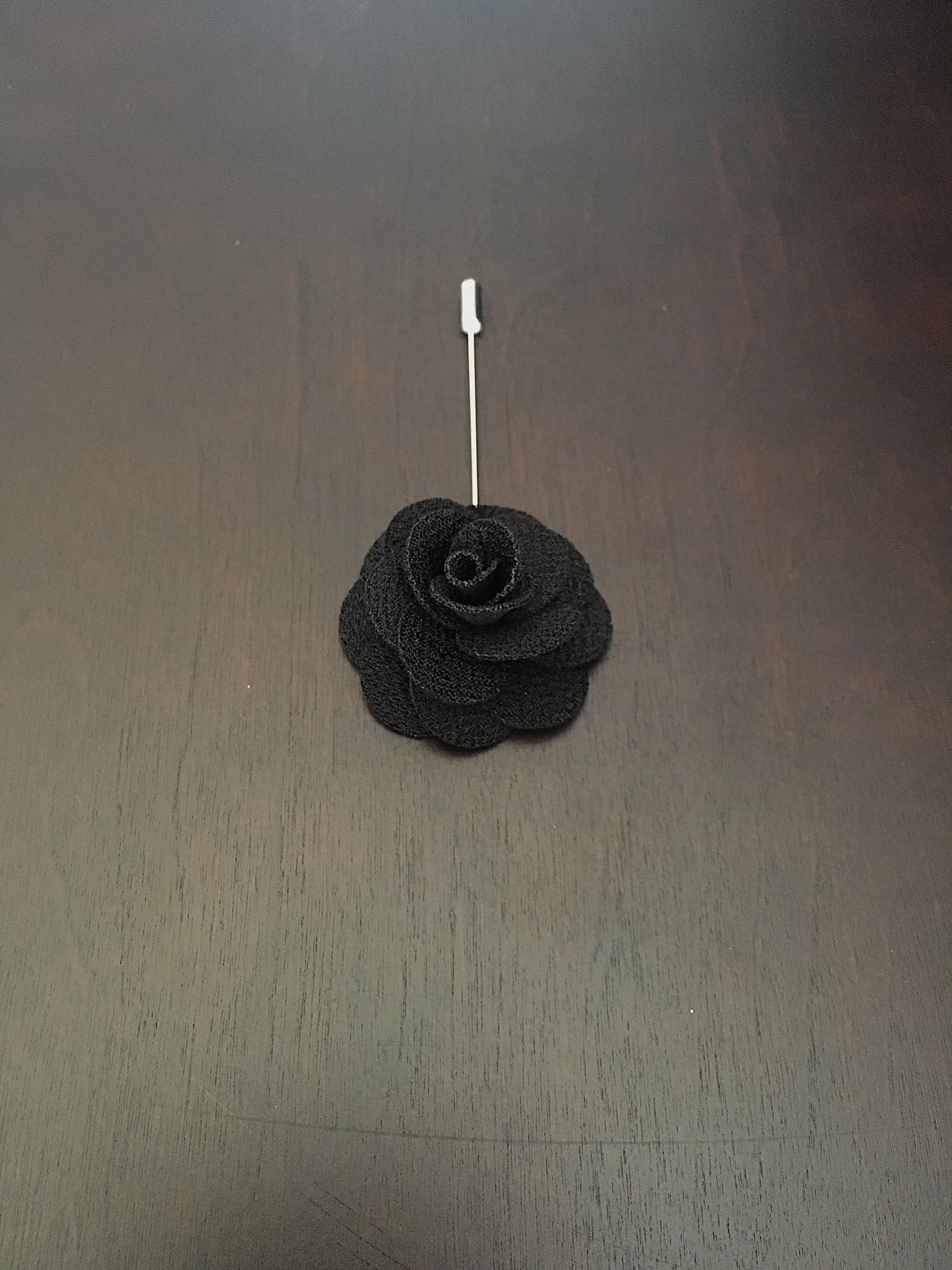 Black Flower Lapel