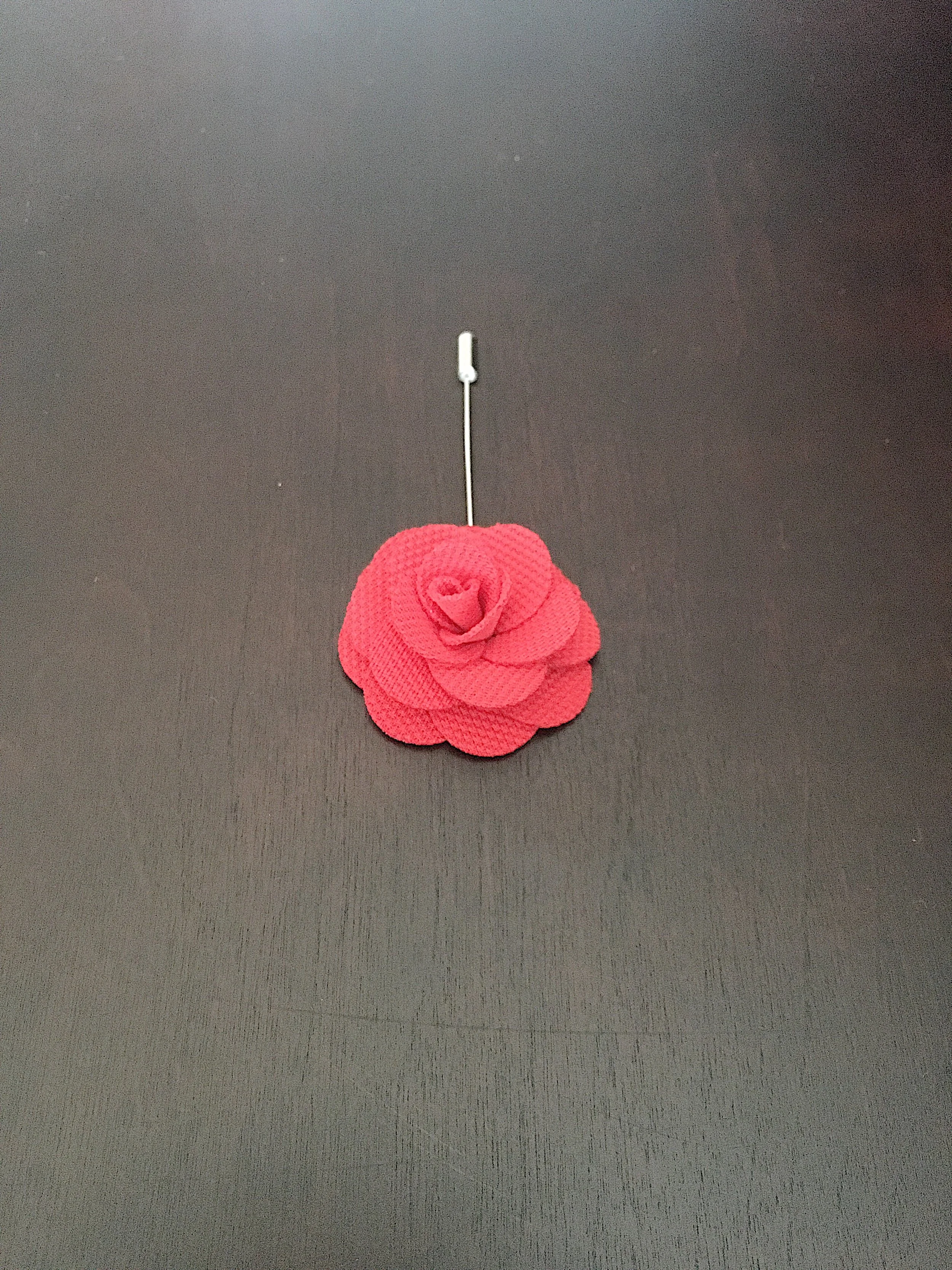 Red Flower Lapel