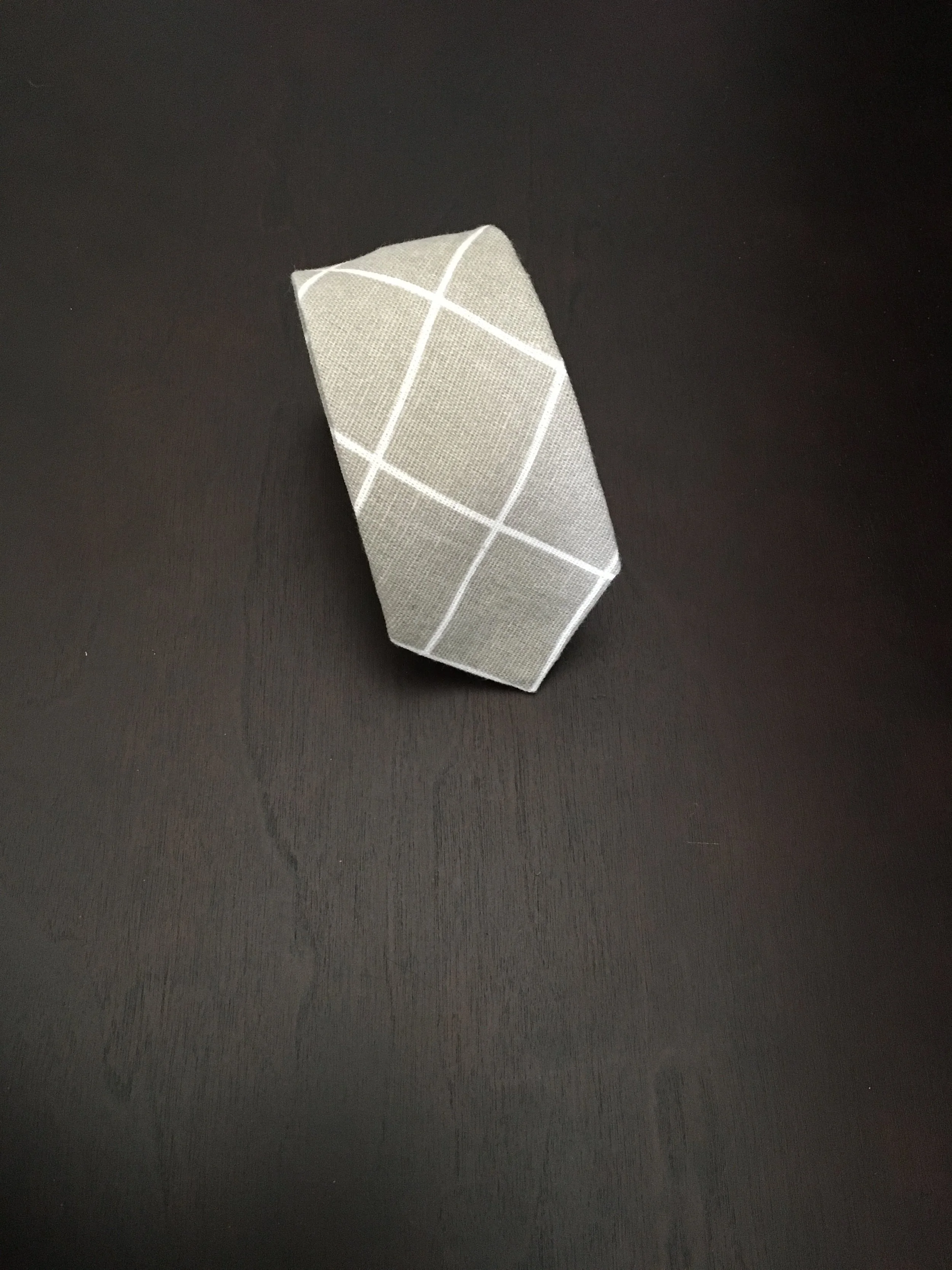 Gray Checkered Tie