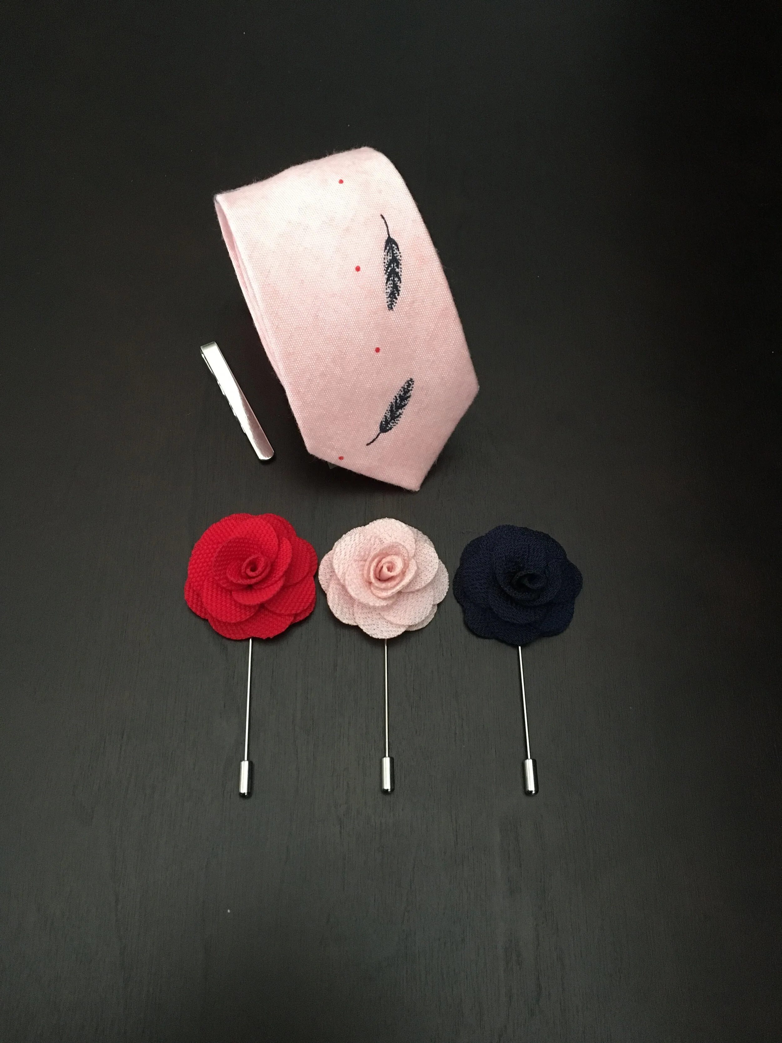 Feather Pink Tie Combo