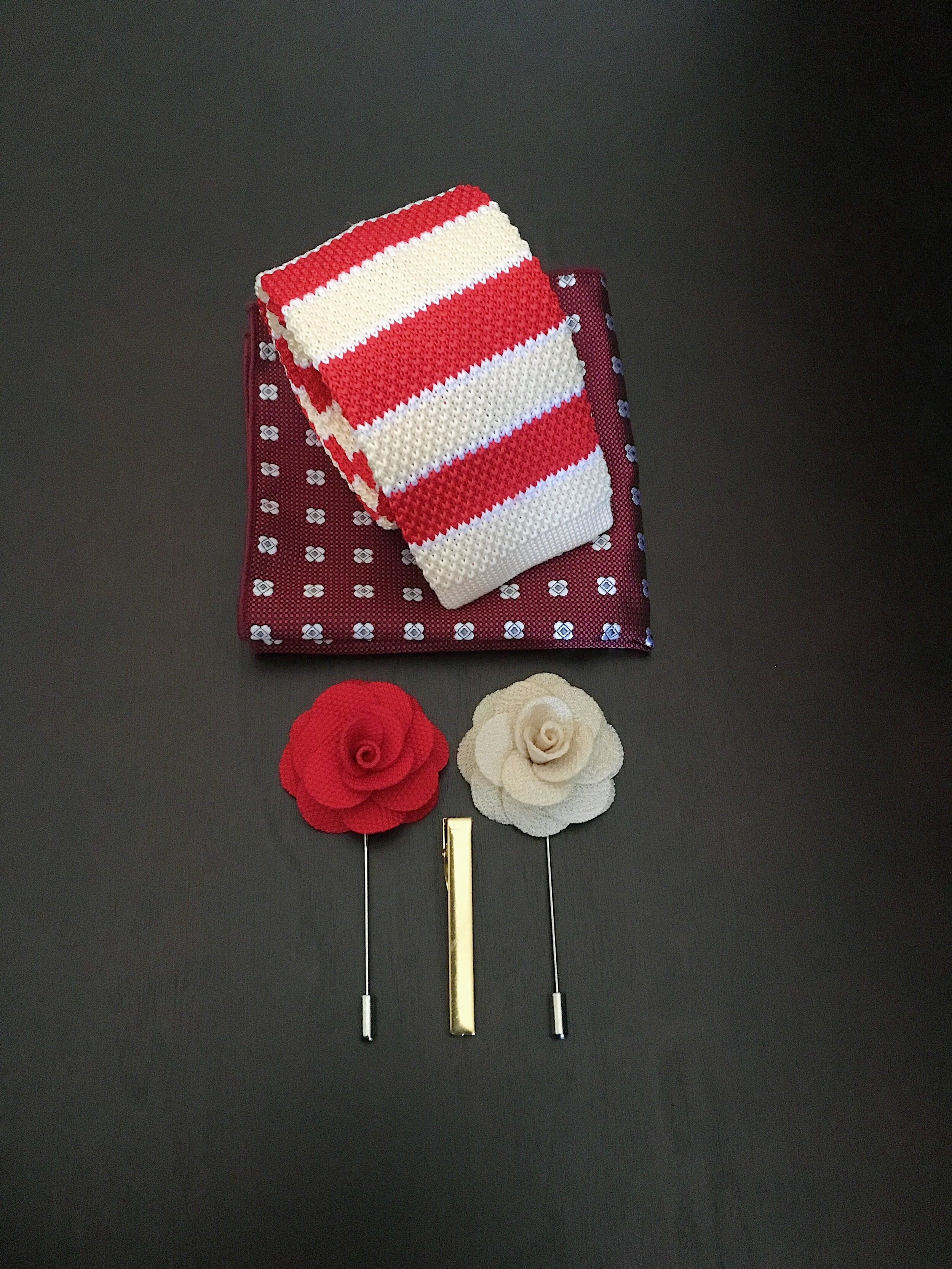 Cream w/ Red Stripes Combo