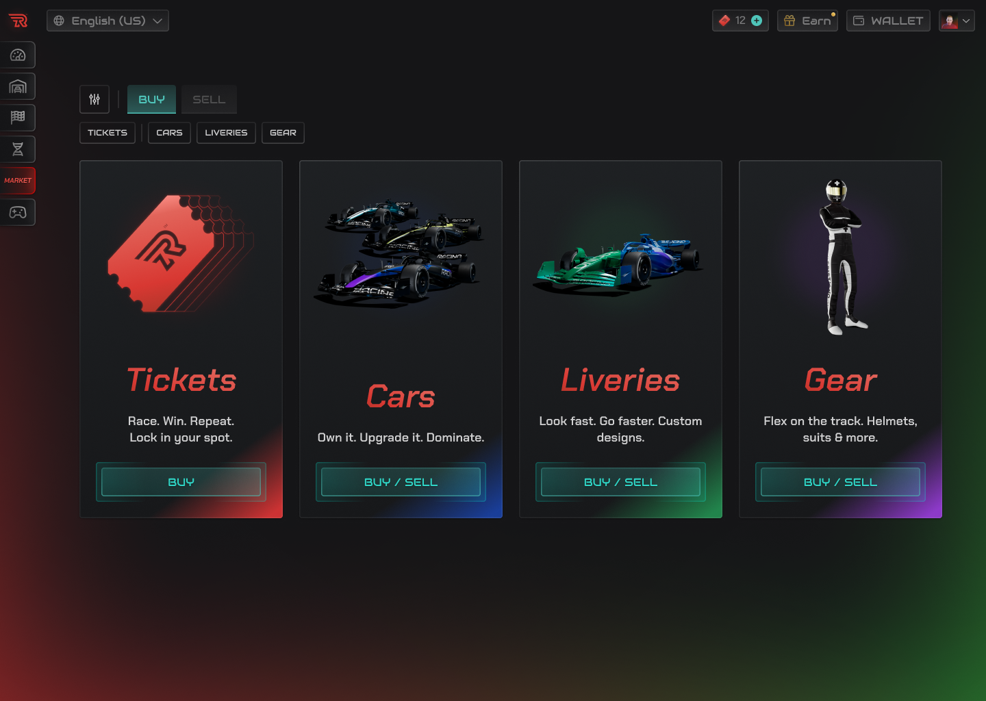 Quick-link landing page to get you moving to the right sections of the market.