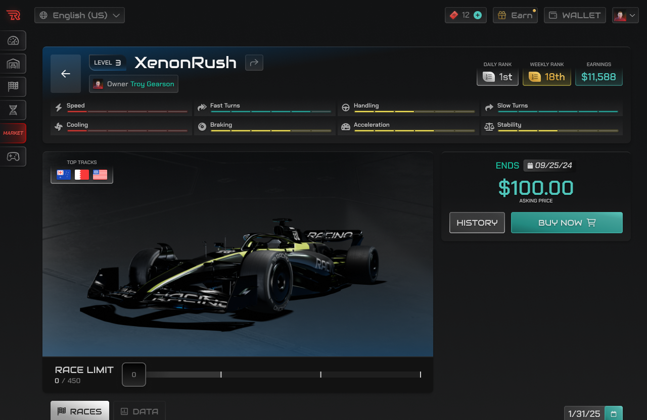 Full car detail, description and results to make better more informed decisions.
