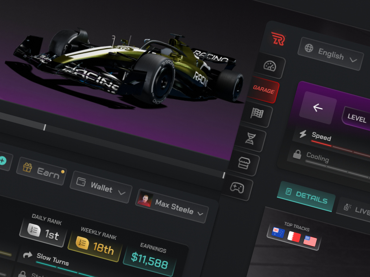 Racino: Open Wheel Manager
