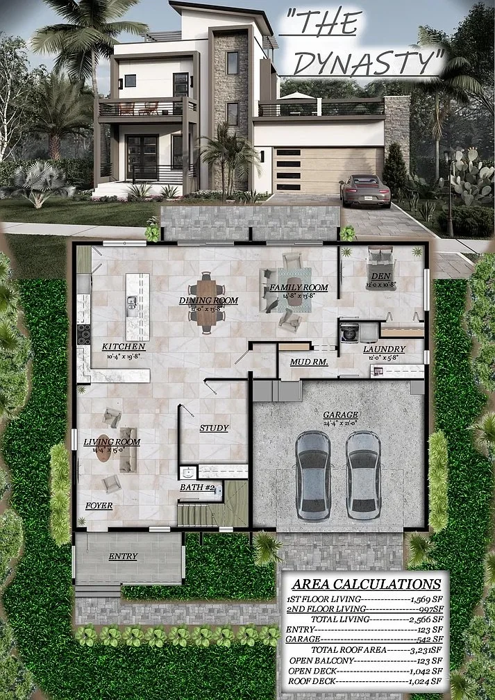  The Dynasty is a Futuristic-Style contemporary home with four Bedrooms, beautiful interior trim finishes, and the perfect fit for any modern family! 