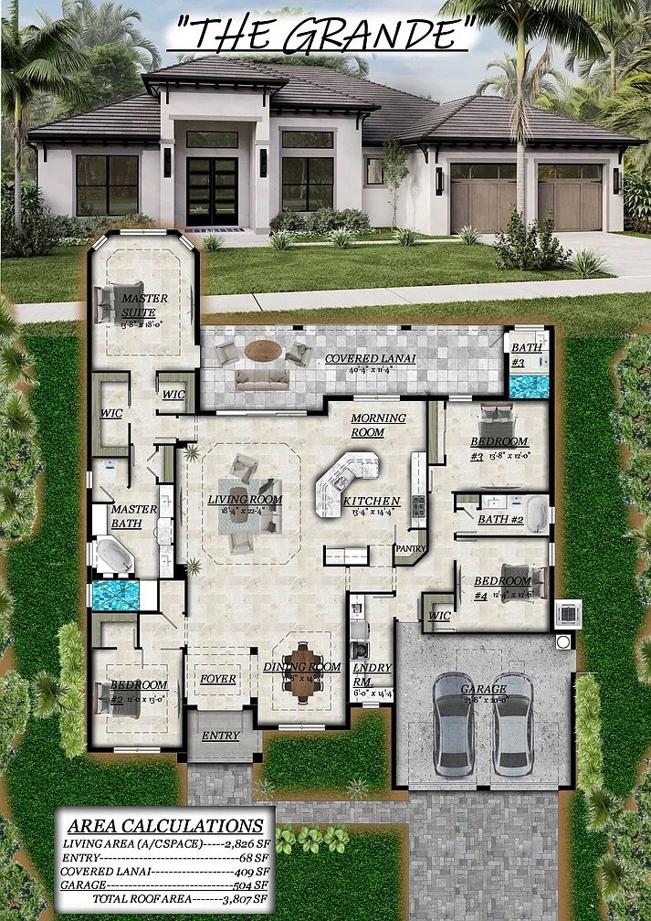  The Grande is a beautiful and spacious home with an amazing layout and a lots of square footage for your family! This is the true meaning of luxury and comfort! 