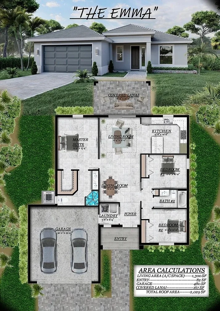  The Emma features modern tile, granite countertops, impact windows, stainless steel appliances, and LED recessed lighting. It is also an excellent small home for first time home buyers! 