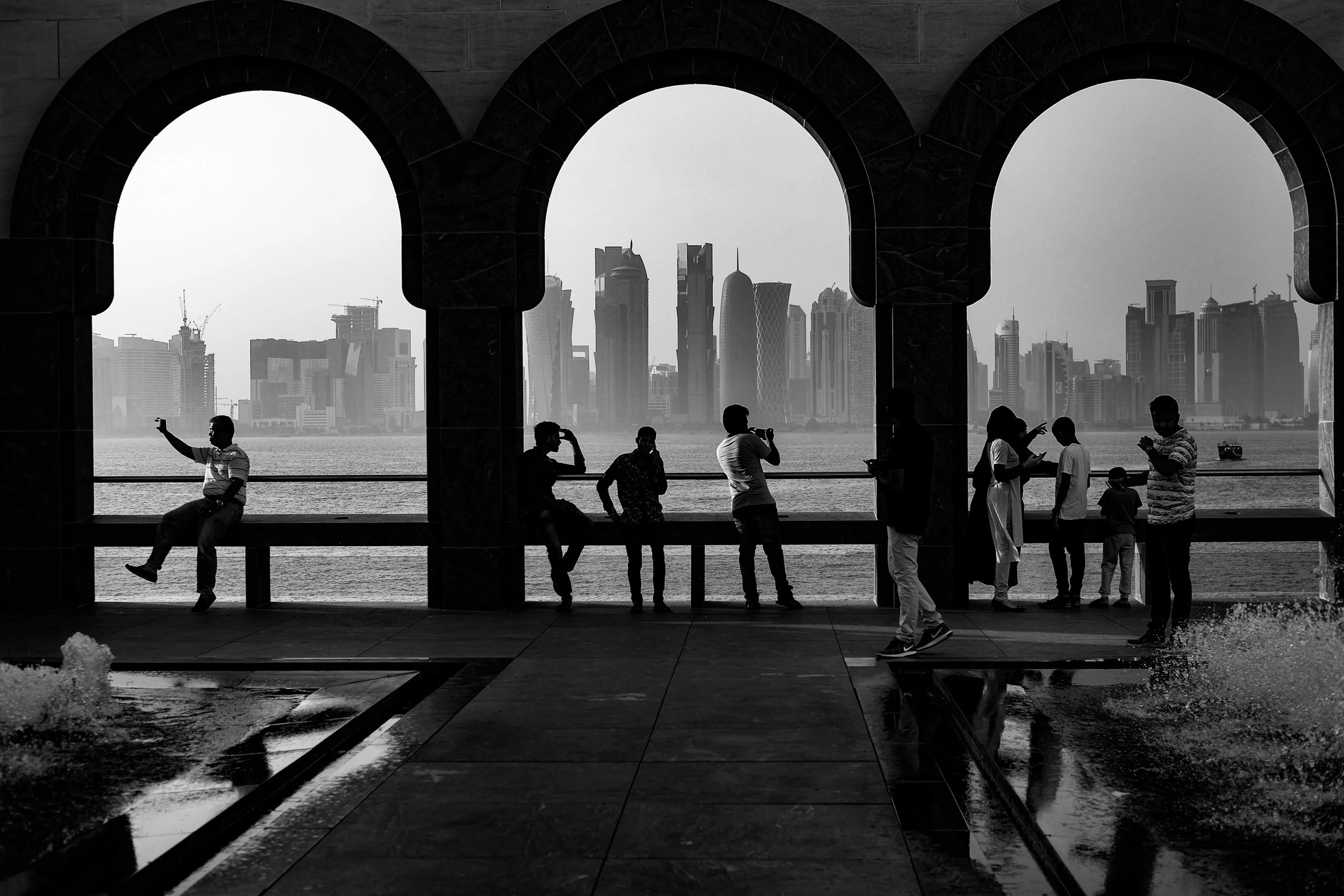 Visitors at the Museum of Islamic Art.&nbsp;