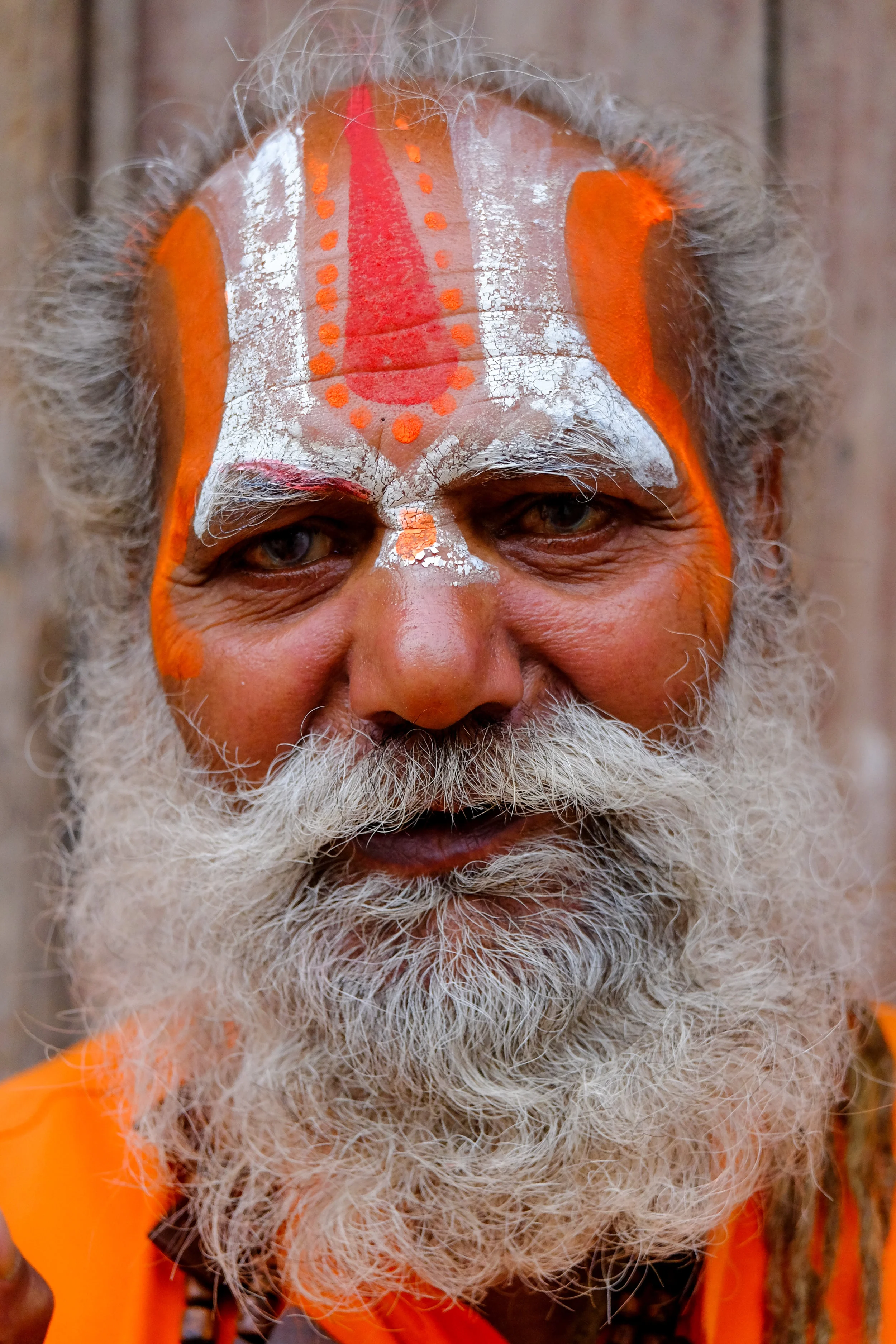 I came across this Baba on Durbar Square. He muttered inaudibly as I took some photos of him.&nbsp;