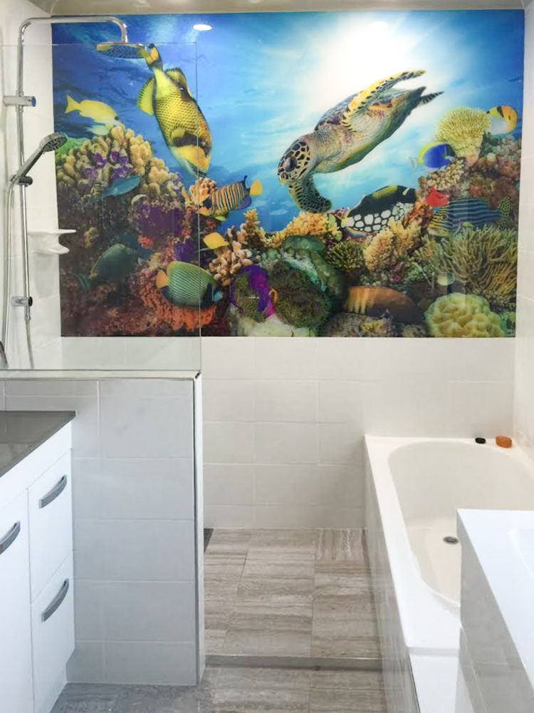 Printed Bathroom Splashbacks - Underwater scene