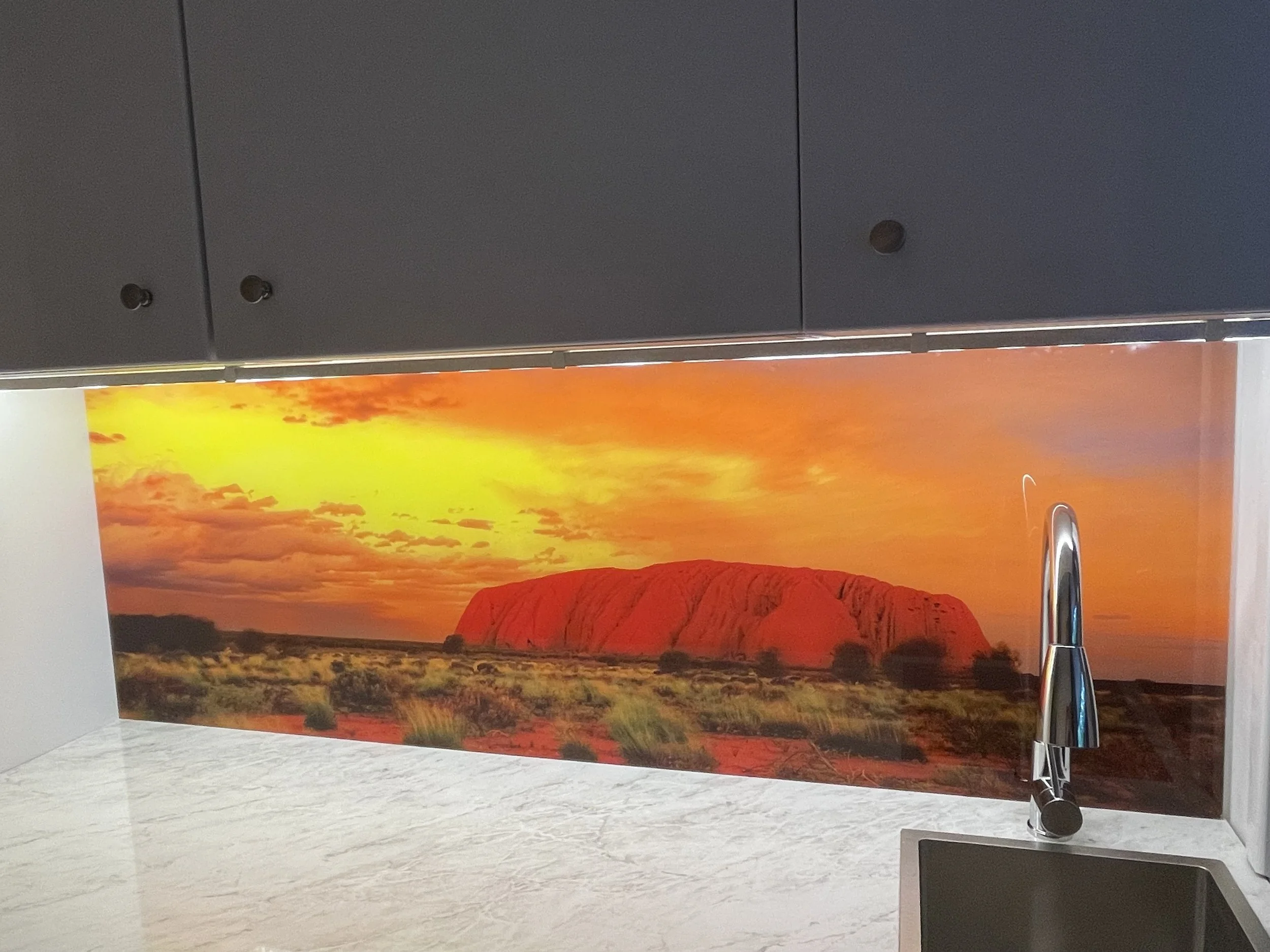 Printed Laundry Acrylic Splashback - Uluru Image