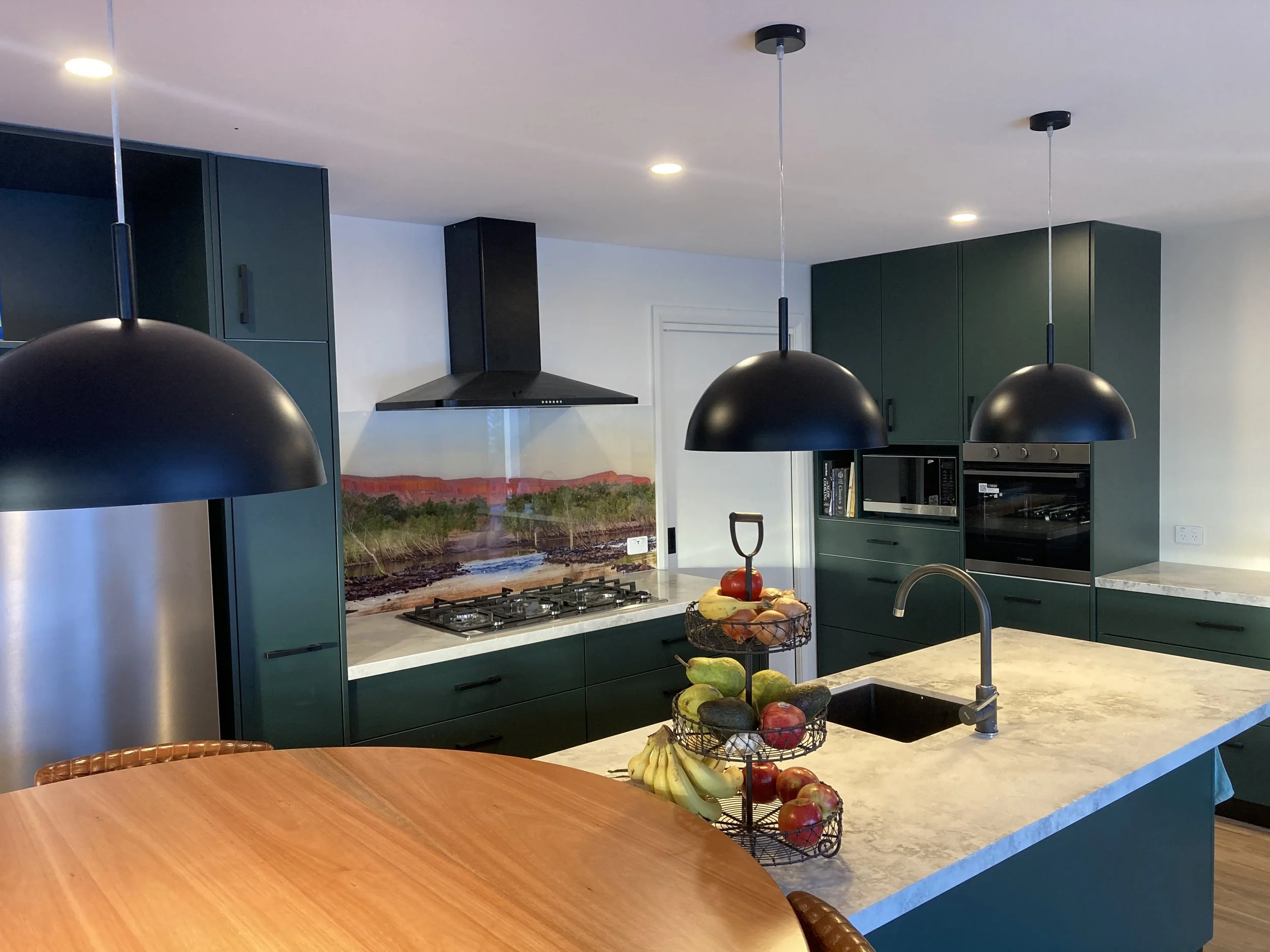 Printed glass splashback featuring Pentecost Crossing WA image