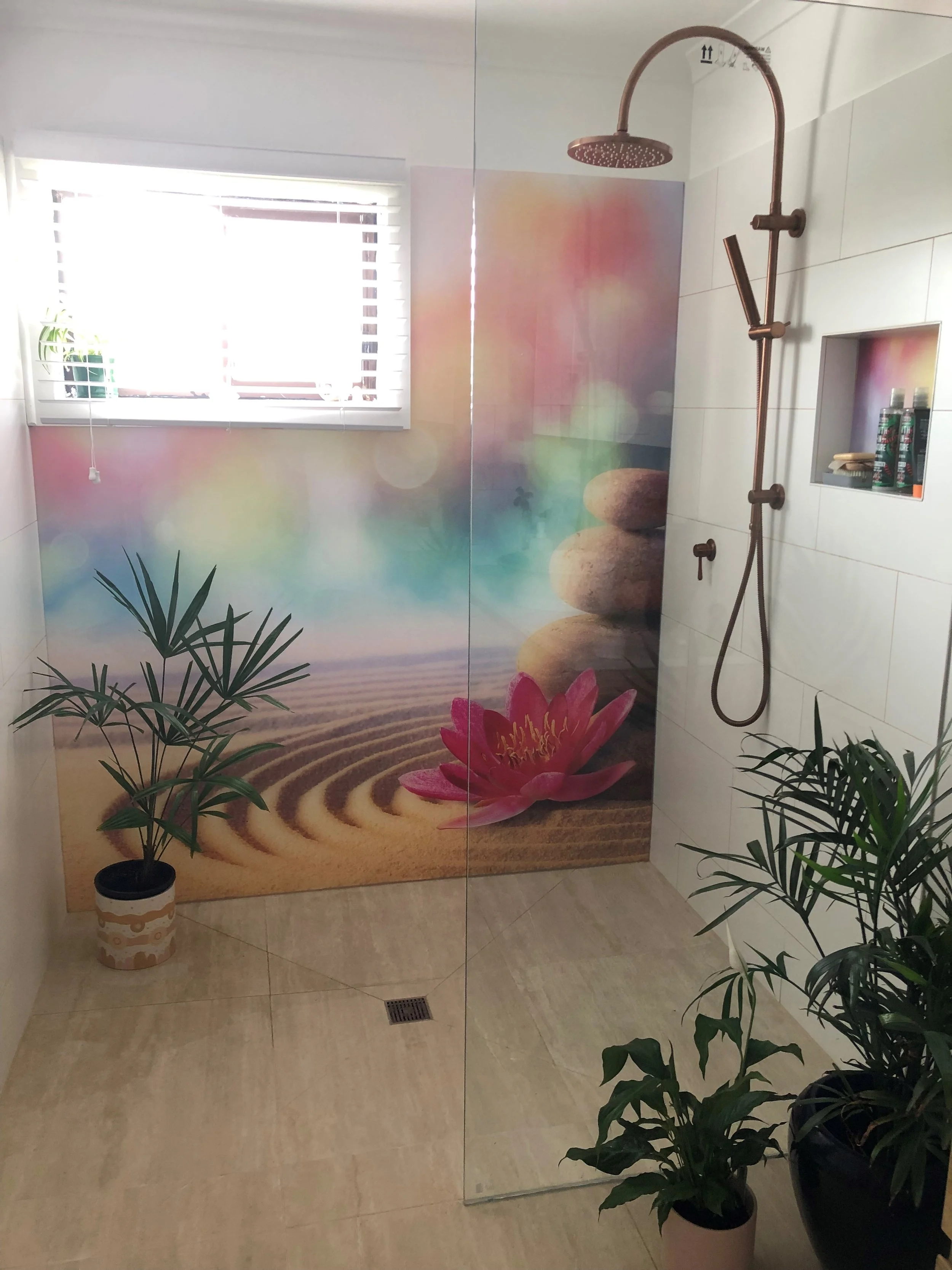 Shower feature wall - acrylic splashback