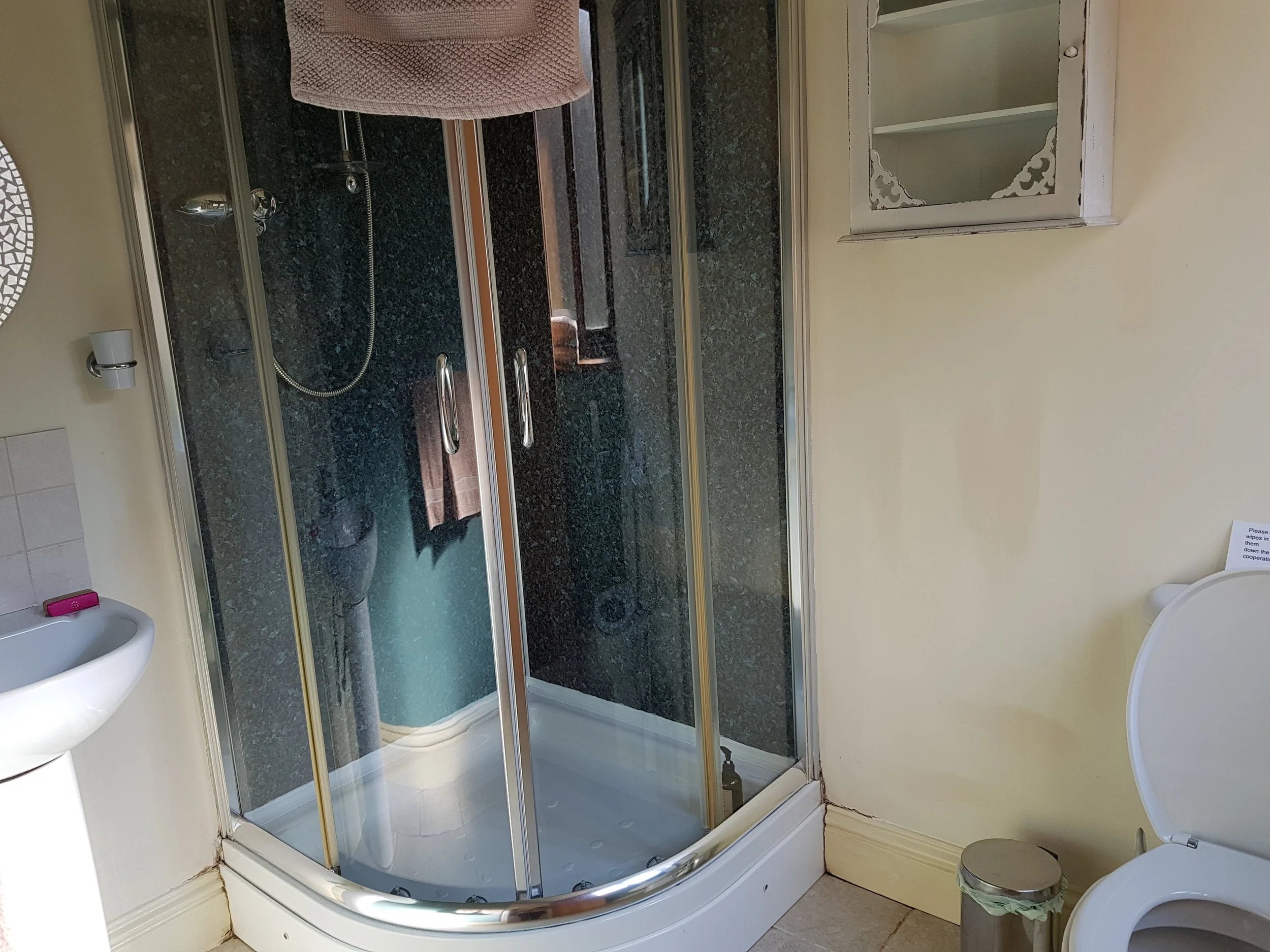 The master bedroom's ensuite.