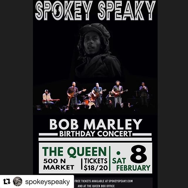 Pumped for this!

#Repost @spokeyspeaky with @get_repost
・・・
Our 9th Annual Bob Marley Birthday Concert is just one month away! Get surcharge-free tickets at spokeyspeaky.com!