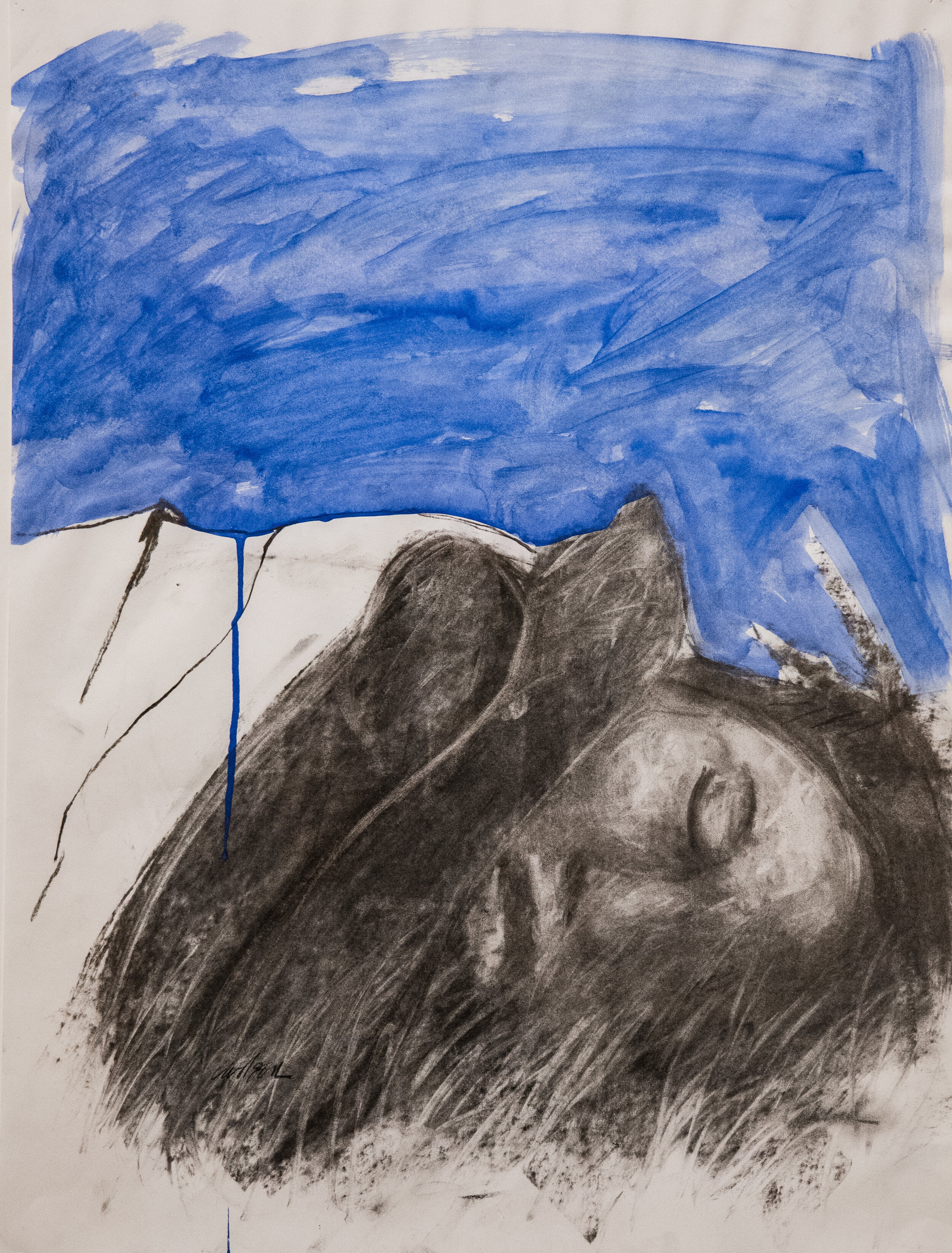Carlson_Blues for Orpheus_Without Frame_charcoal + watercolor on paper_27.5 x 33 inches_2019_NFS.jpg